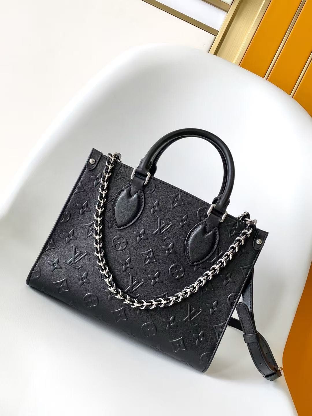 Louis Vuitton OnTheGo PM in Black Embossed Monogram High