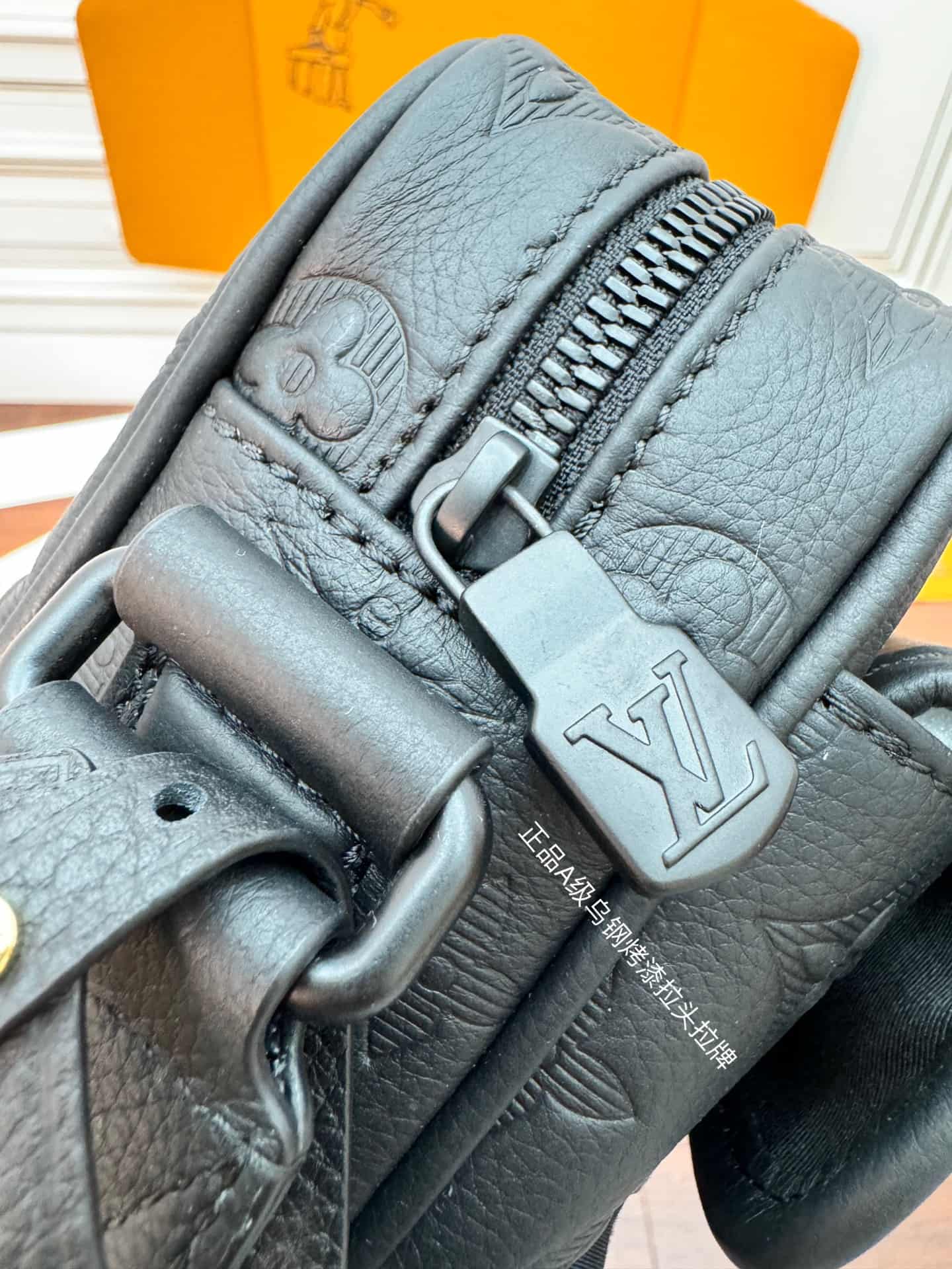 Louis Vuitton Getaway Messenger Black Monogram Shadow embossed cowhide leather M12516 TOP