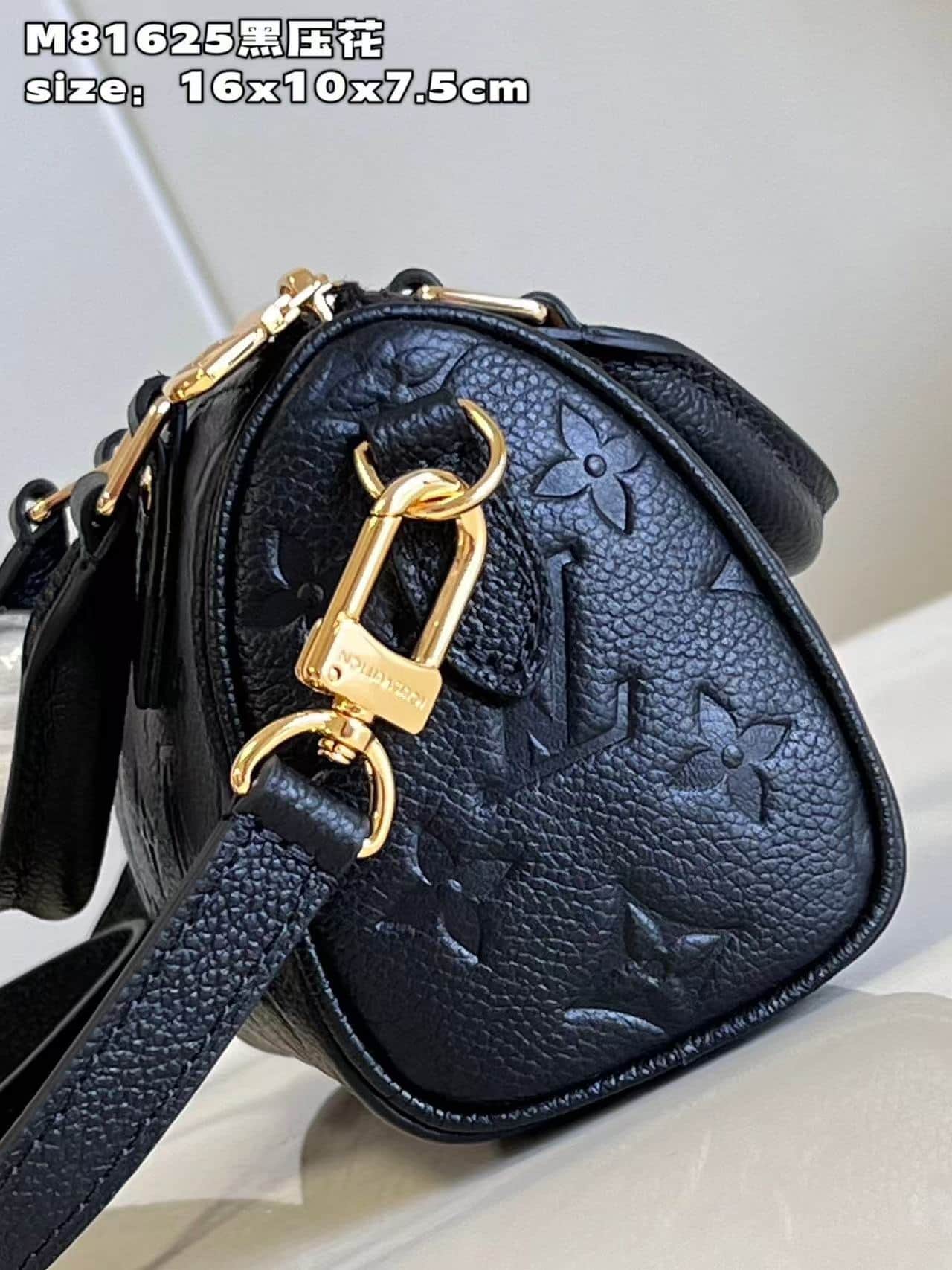 Louis Vuitton Nano Speedy Monogram Empreinte M82450 Black High