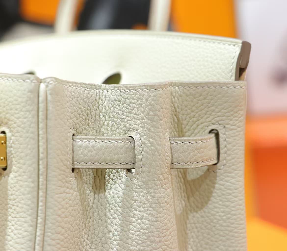 Hermes Birkin 25/30/35cm Bag Togo Leather In Craie WAX High