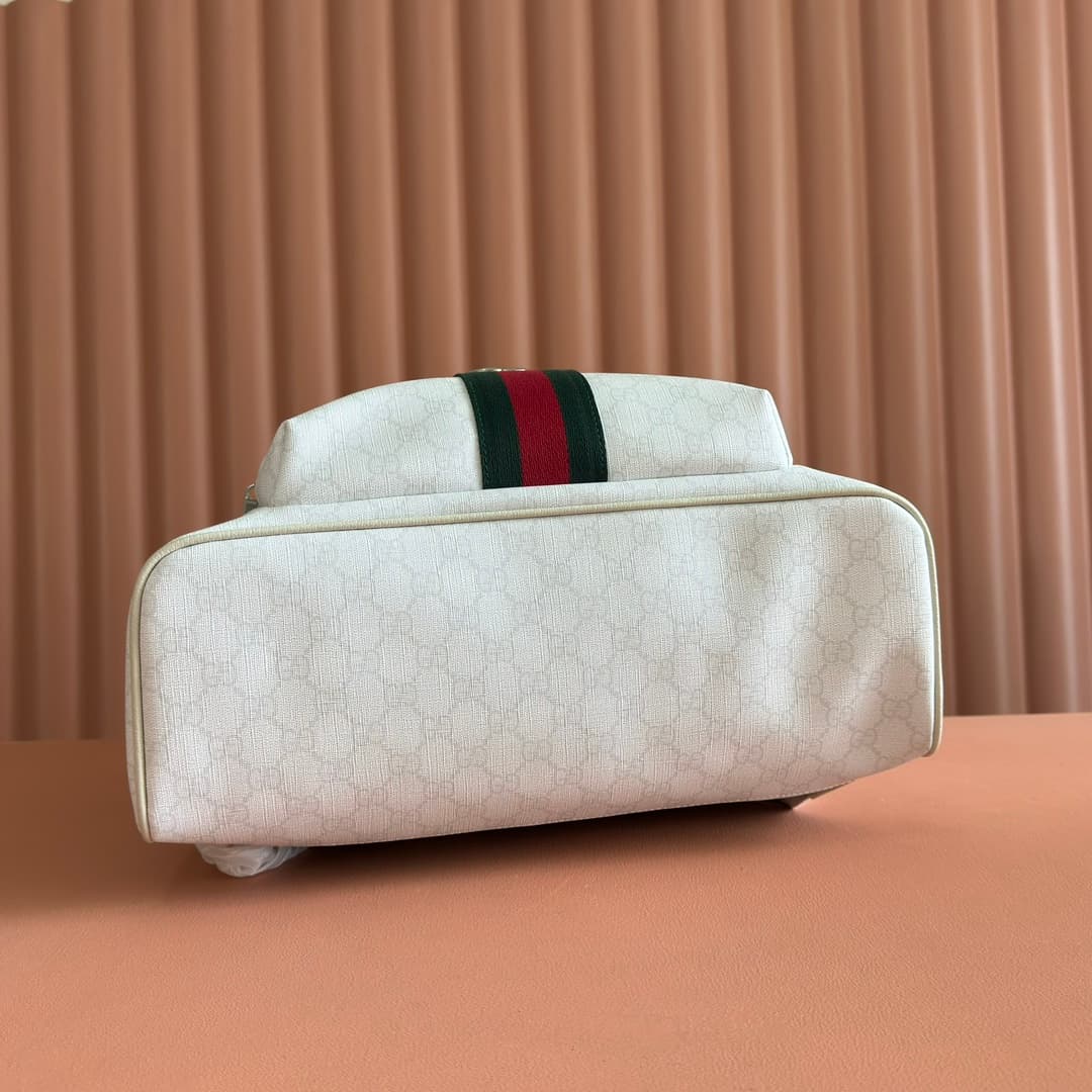 Gucci Ophidia Medium Backpack White soft GG Supreme 834466 High