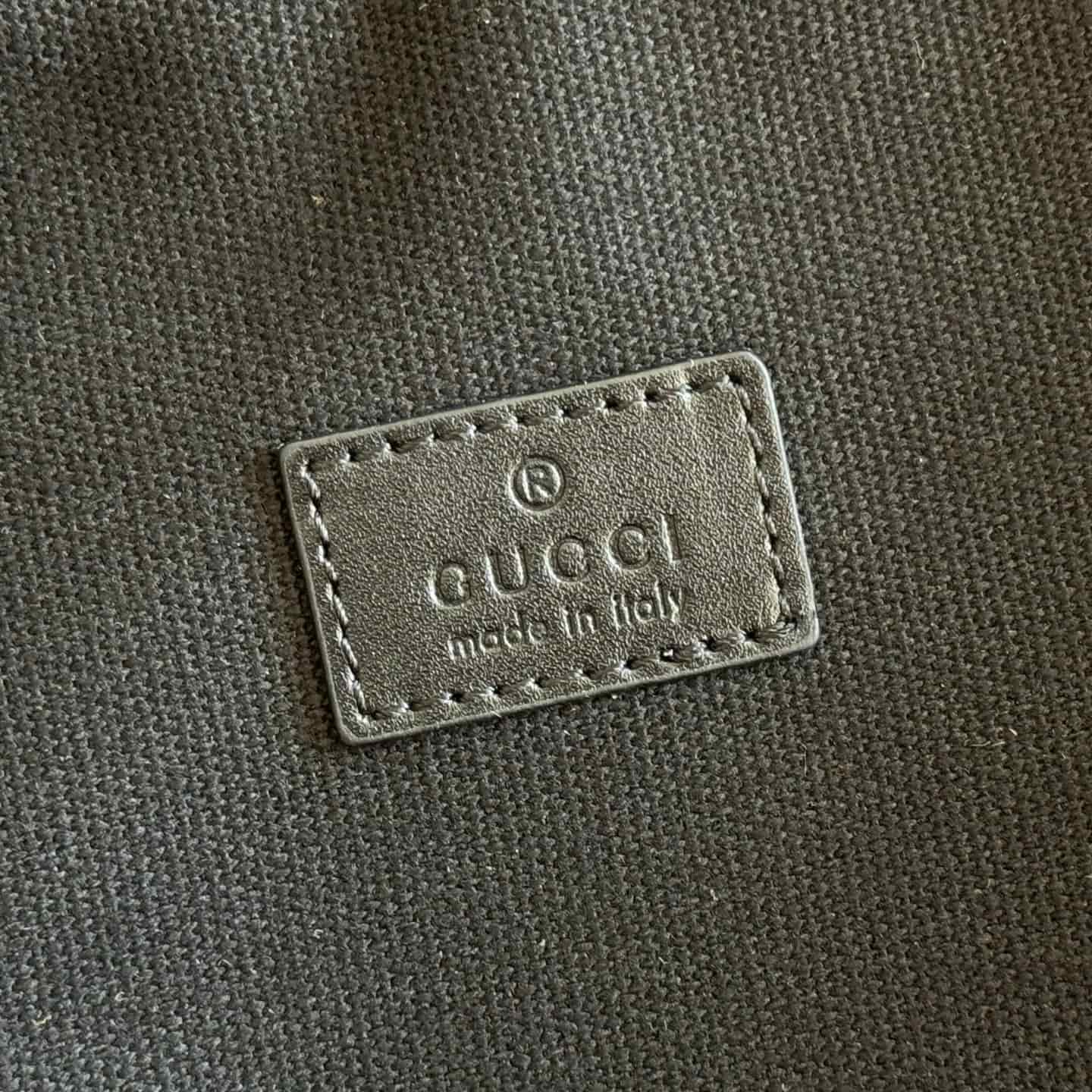 Gucci GG Emblem small crossbody bag Black embossed GG smooth leather 862915 High