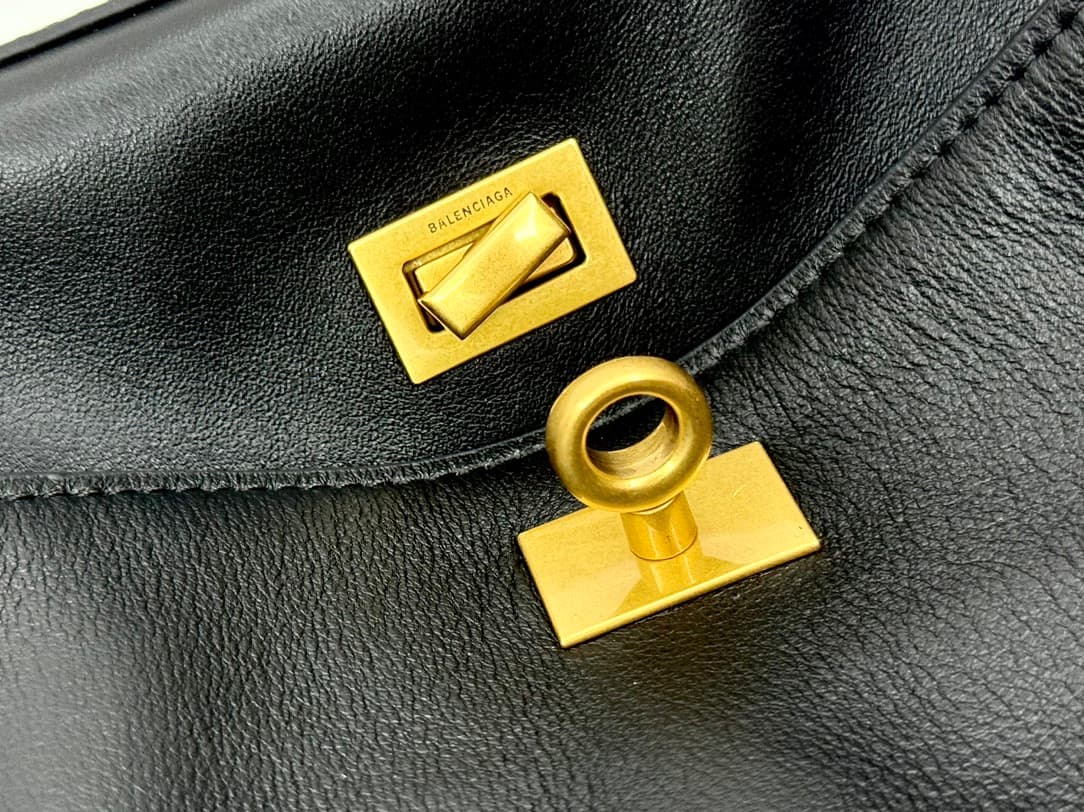 Balenciaga Rodeo Mini bag in black Smooth Calfskin Leather With Gold-Tone Metal TOP