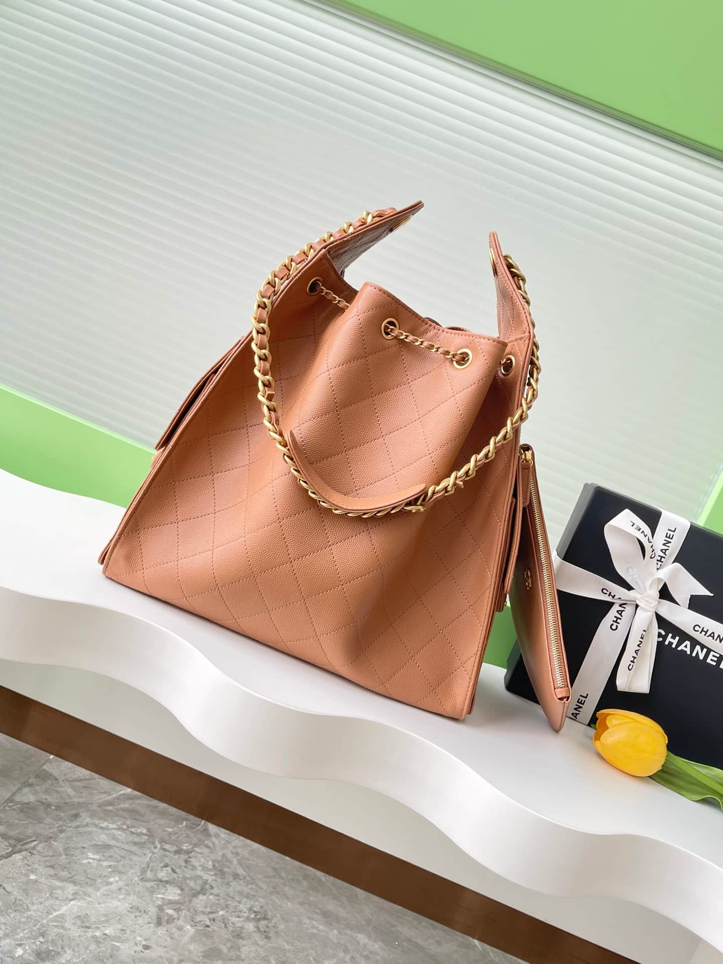 Chanel 25 Medium Hobo Medium handbag AS5311 Grained Calfskin & Gold-tone Metal Brown A