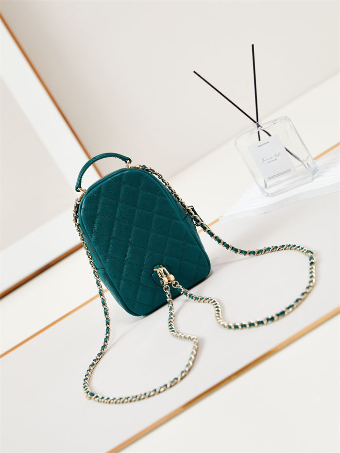 Chanel Mini Backpack Grained Calfskin Gold-Tone Metal AP3753 Olive A