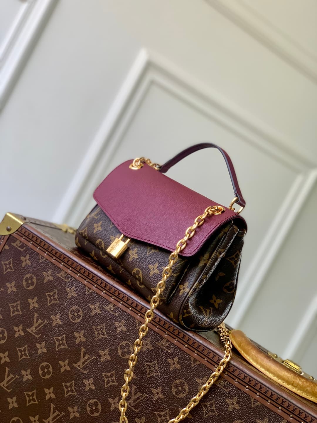 Louis Vuitton Saint Germain BB bag in Monogram canvas M27067 cherry wine High