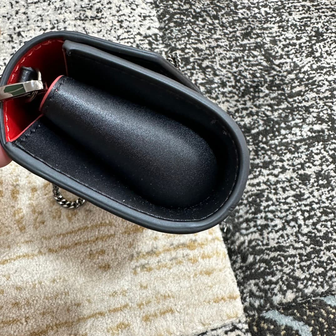 Christian Louboutin Loubi54 leather shoulder bag in black High
