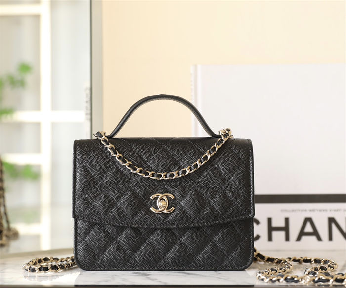Chanel BACKPACK Grained Shiny Calfskin & Gold-Tone Metal TOP
