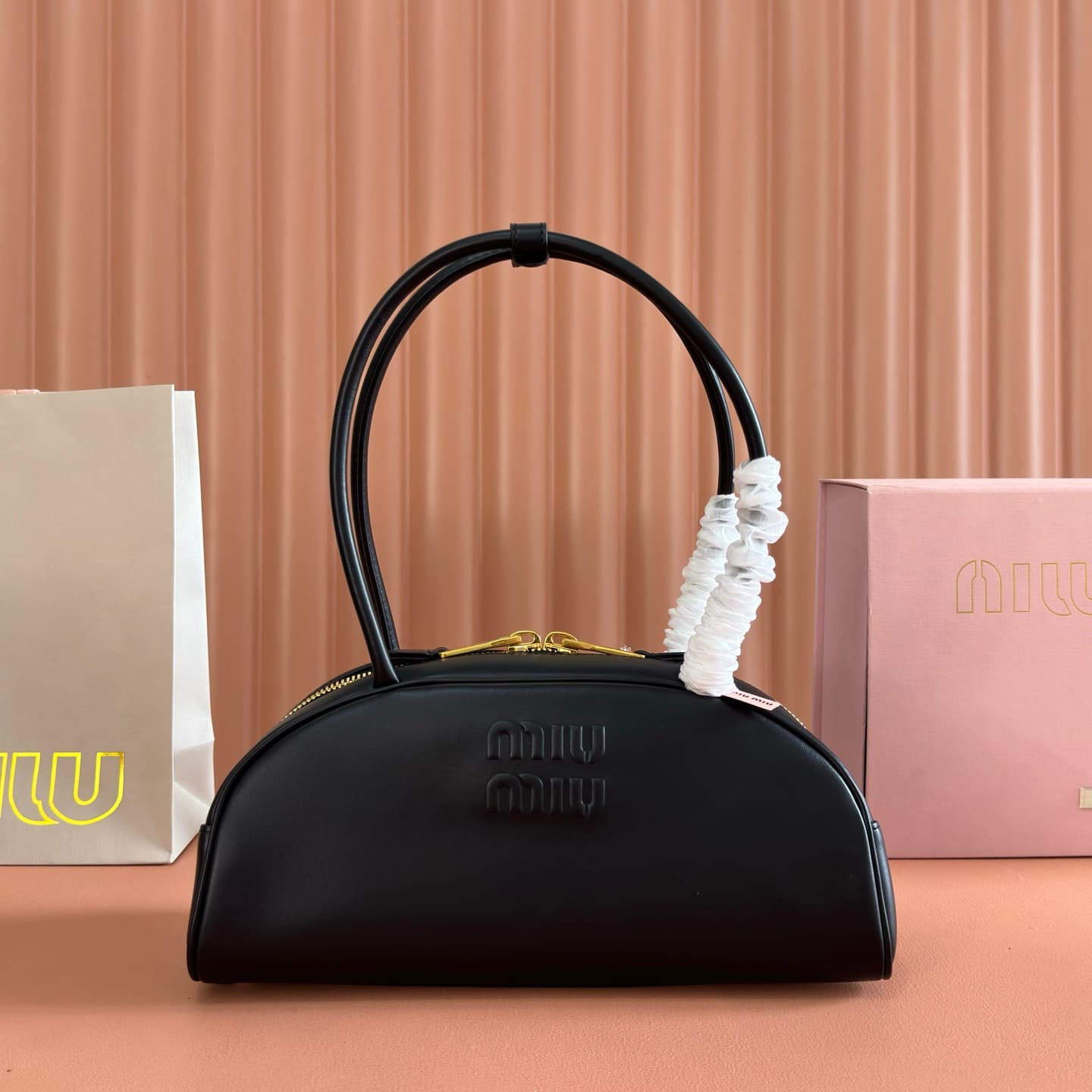 Miu Miu Black Beau Leather Bag 5BB193 TOP