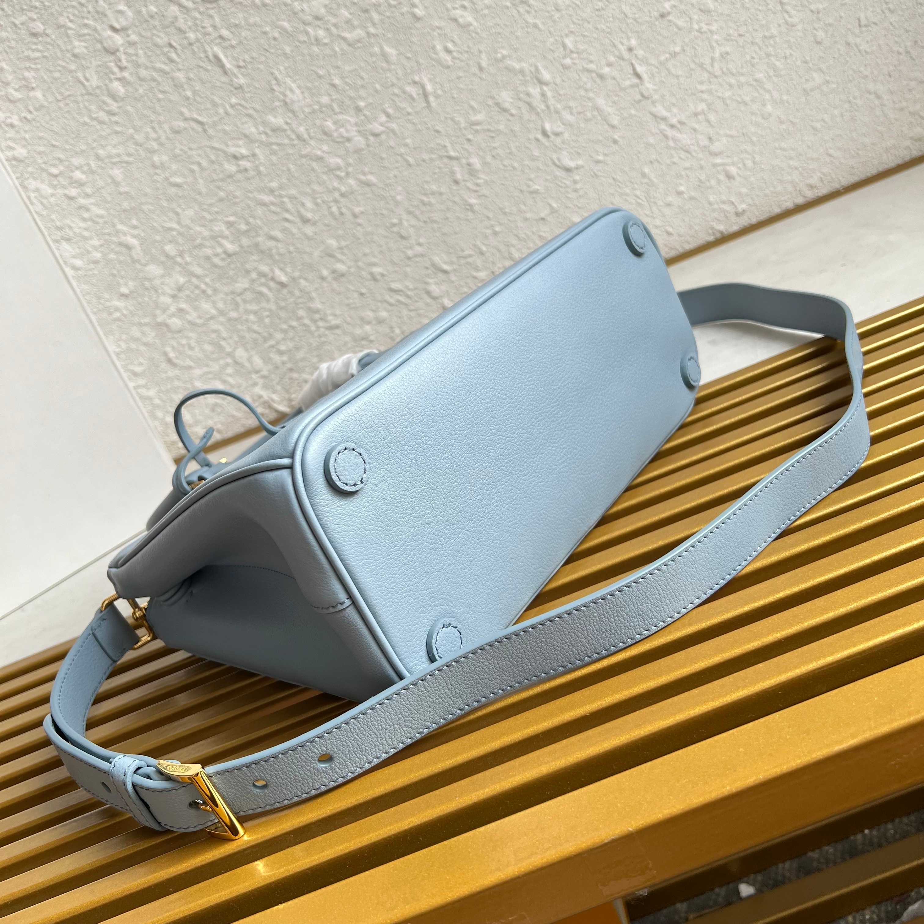 Prada Galleria small Saffiano leather bag 1BA896 Light Blue High