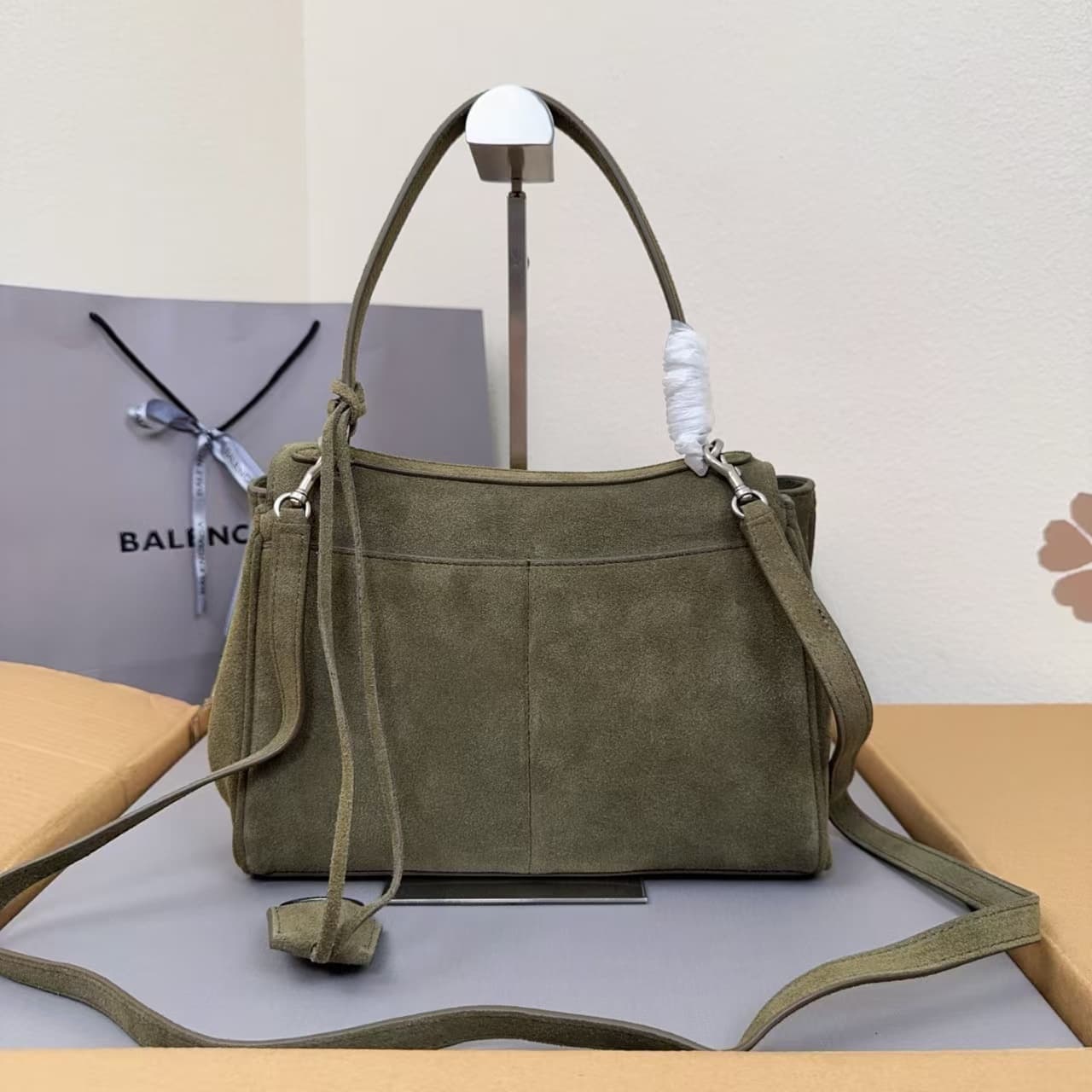 Balenciaga Small Women's Rodeo Suede Handbag 7897792 High