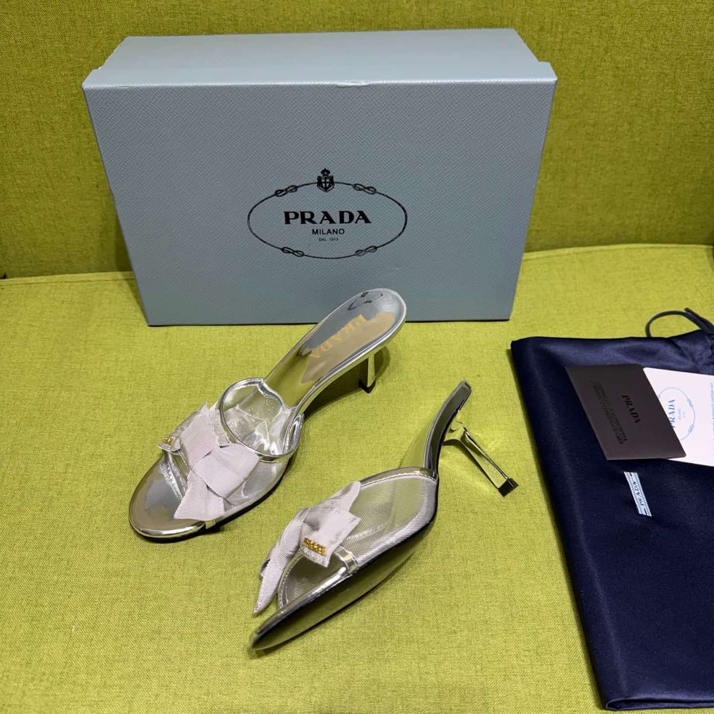 Prada Mesh fabric Sandal Shoes Women