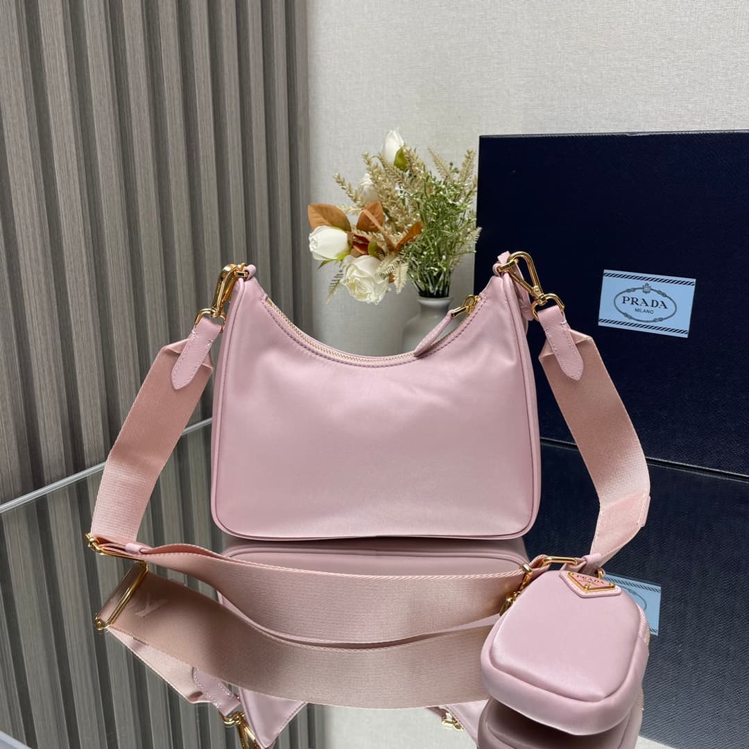 Prada Re-Edition 2005 Nylon bag 1BH204 Pink High