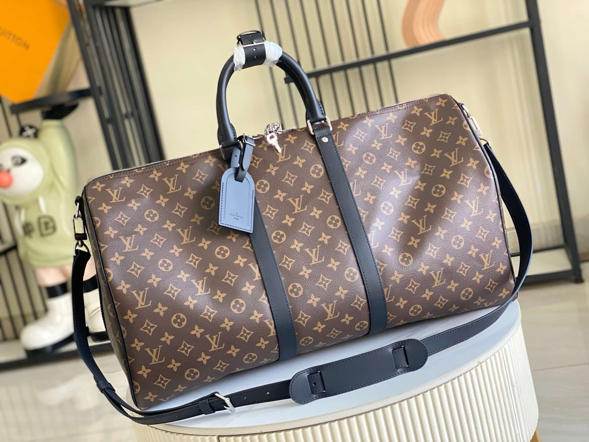 Louis Vuitton Keepall Bandoulière 55 MONOGRAM MACASSAR Canvas M56714 TOP