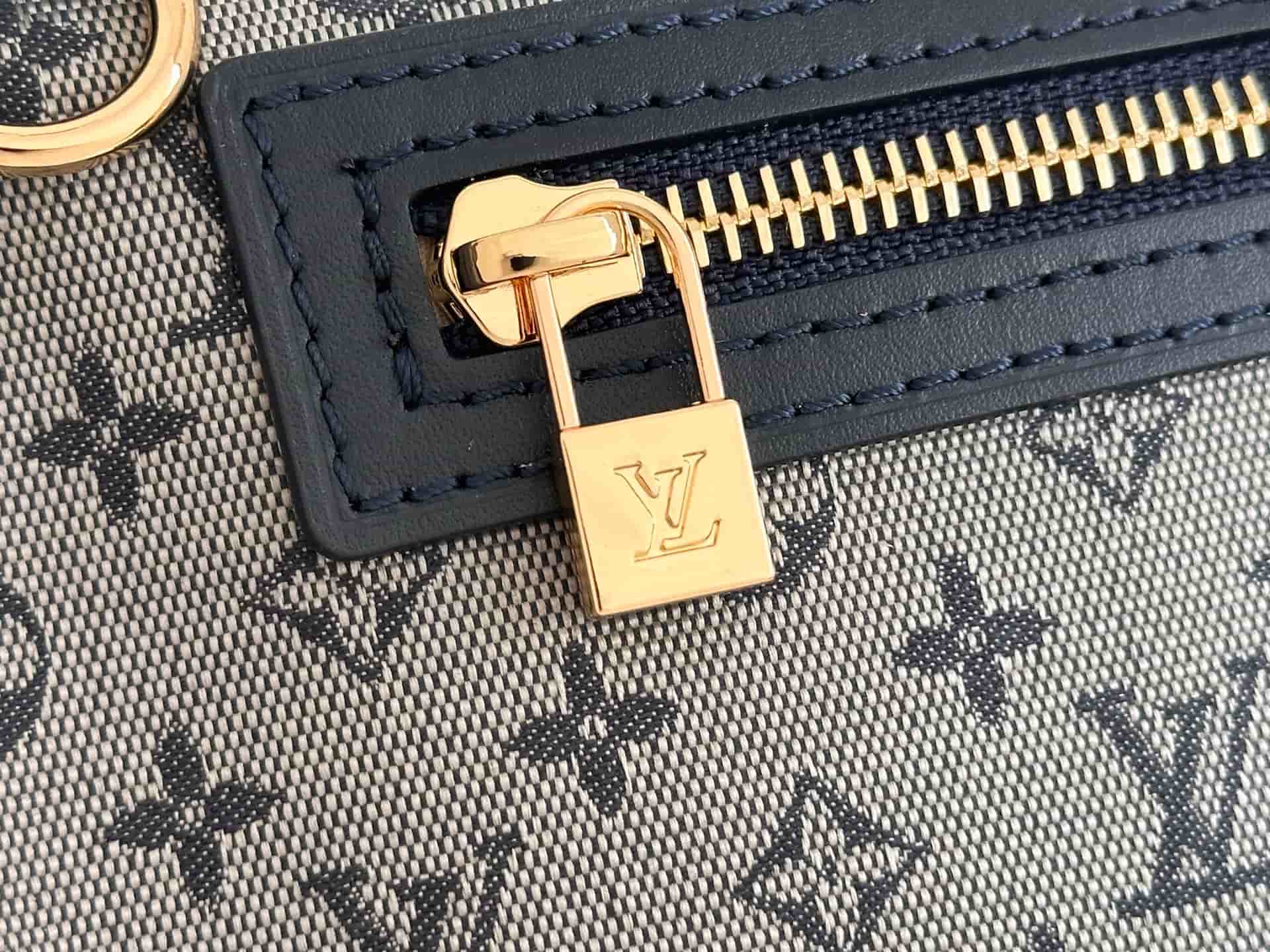 Louis Vuitton Mini Lin Pochette Kathleen Monogram Canvas Grey Blue M92334 High