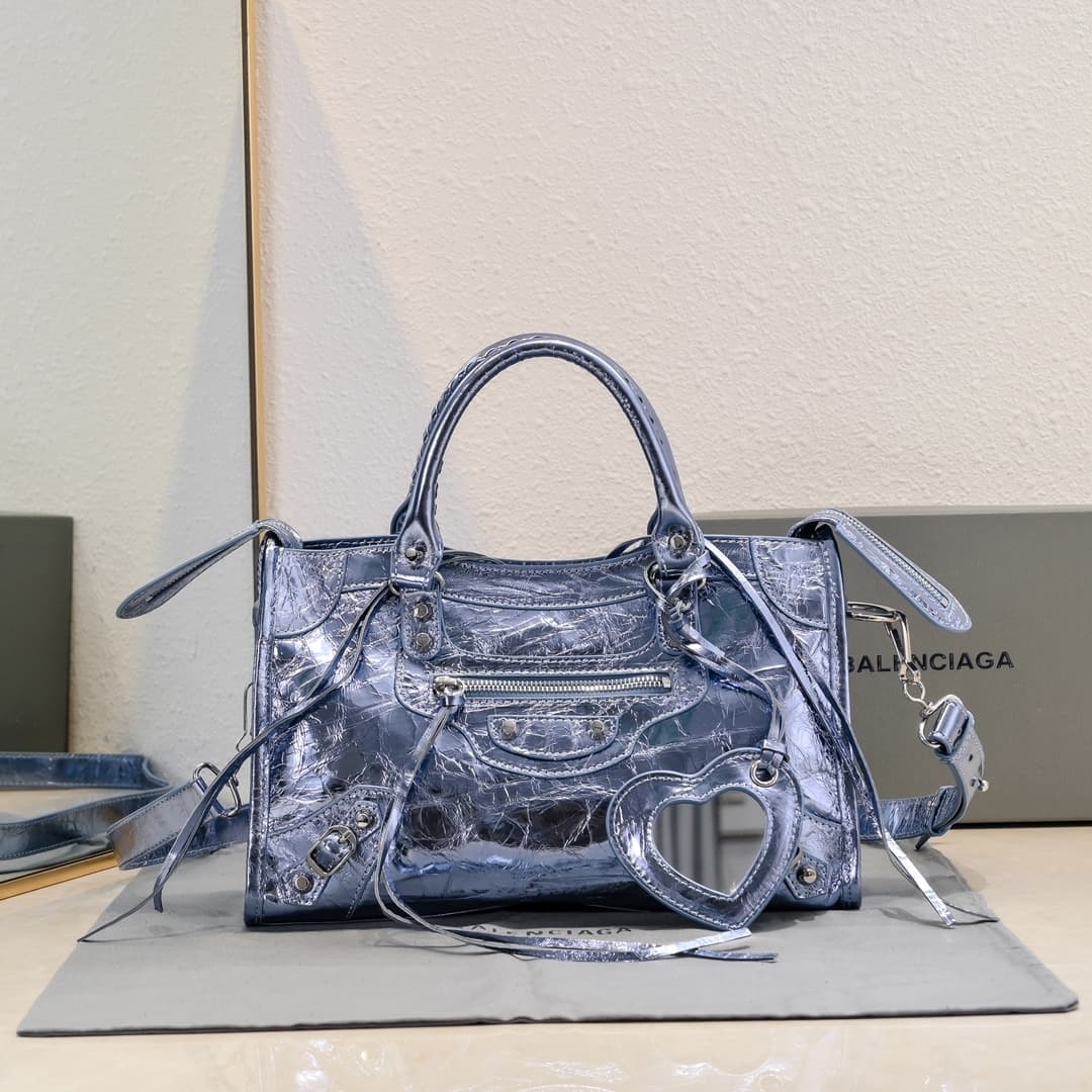 WOMEN'S LE CITY SMALL BAG Lambskin & Silver Metal High