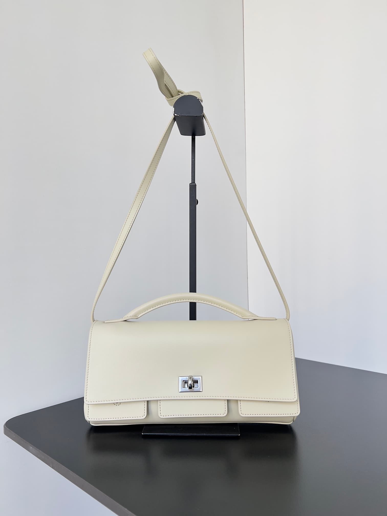 Balenciaga Bel Air Small Clutch On Strap smooth leather High
