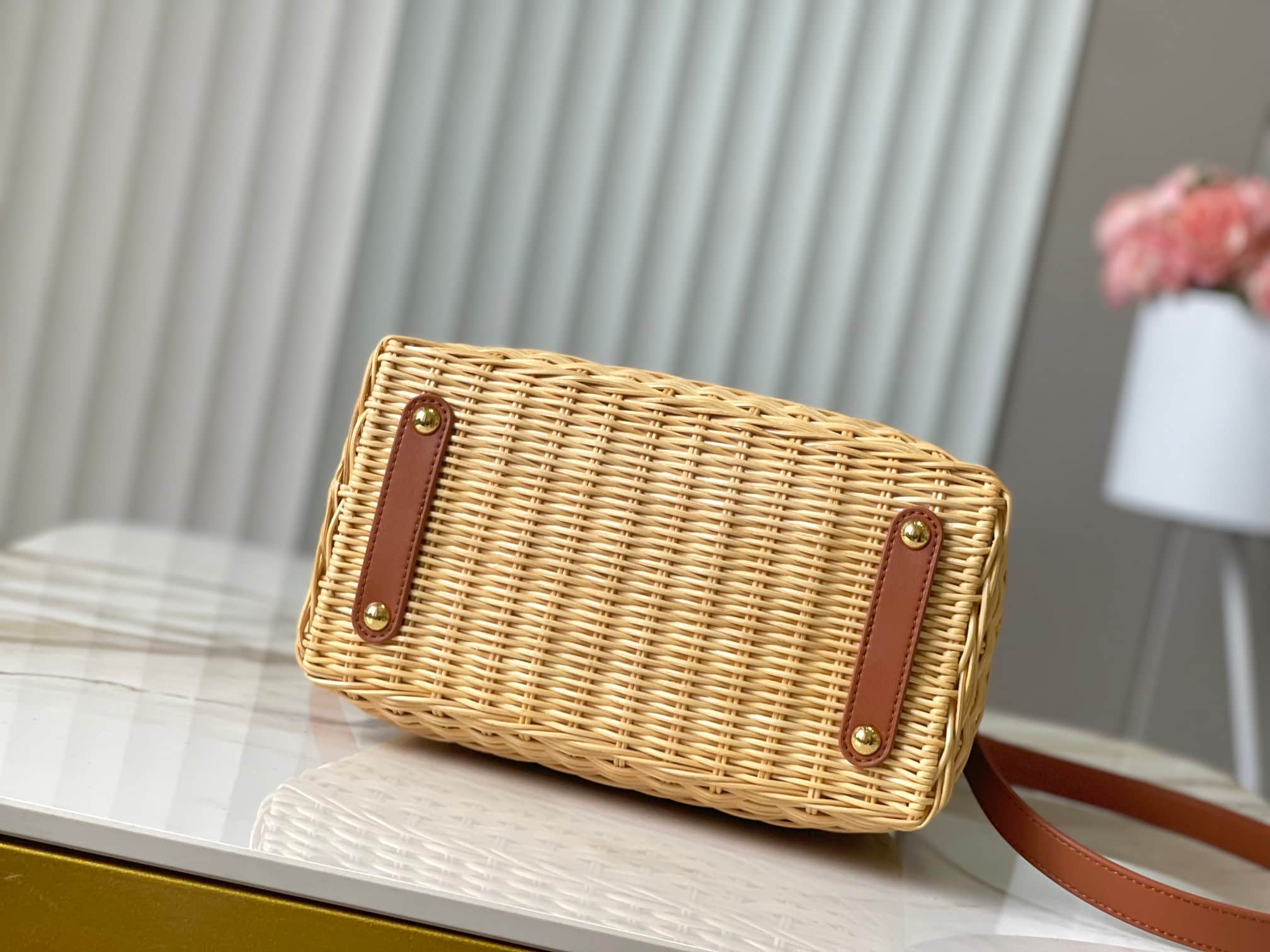 Louis Vuitton Capucines BB Rattan and cowhide leather M26025 Tan Top