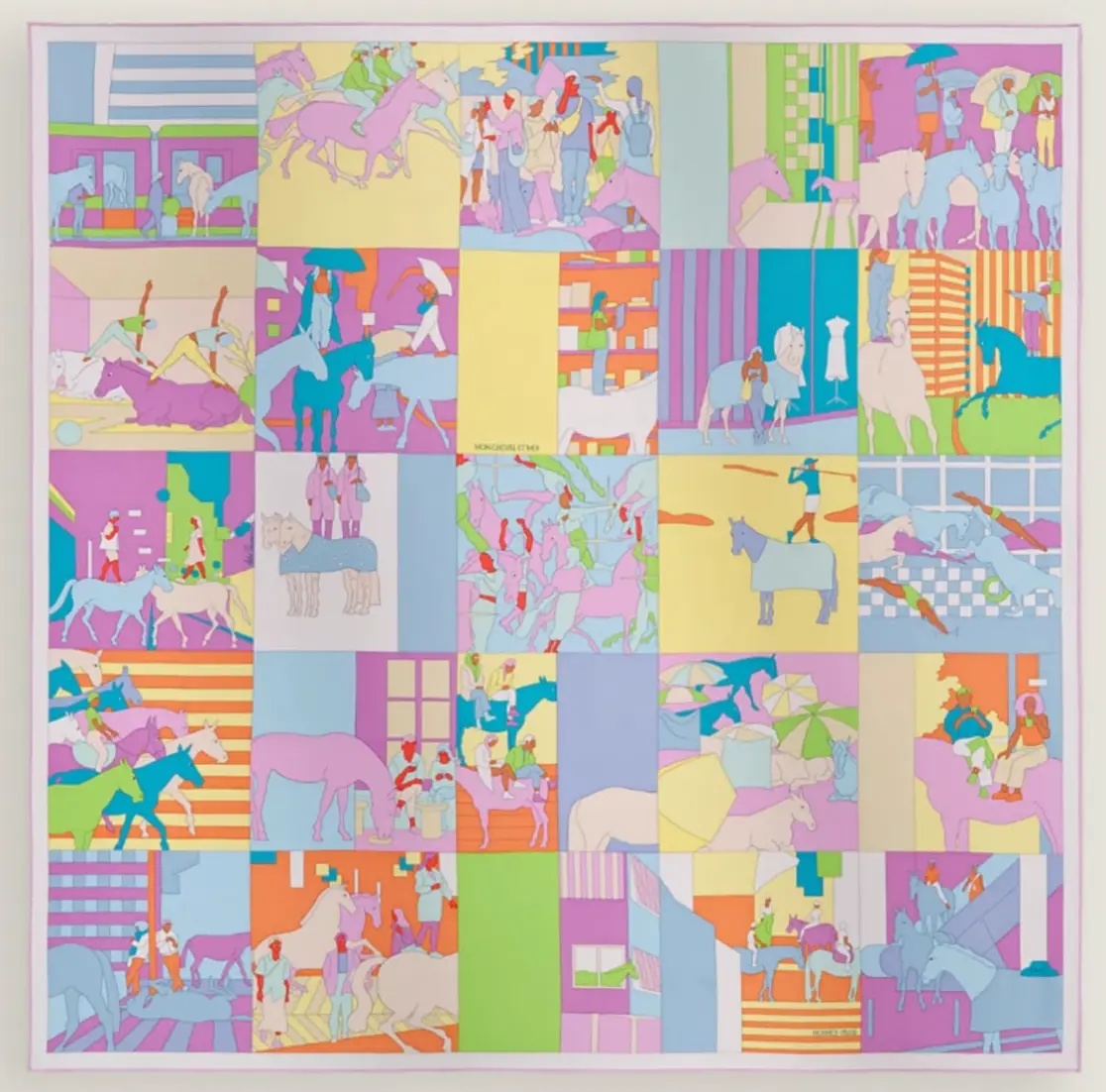 Hermès Mon Cheval et Moi scarf 90