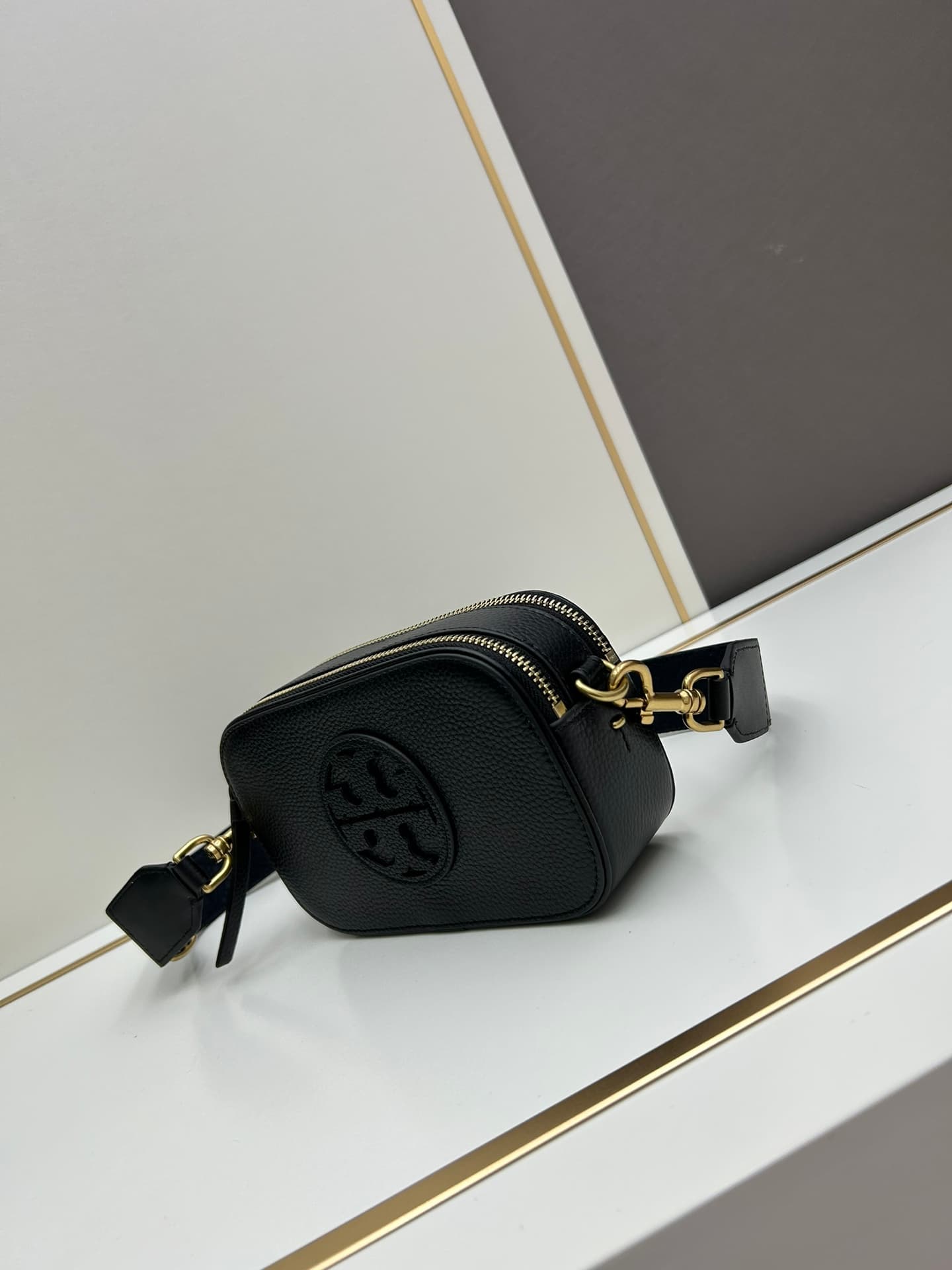 Tory Burch Mini Miller Crossbody Bag Black Leather High