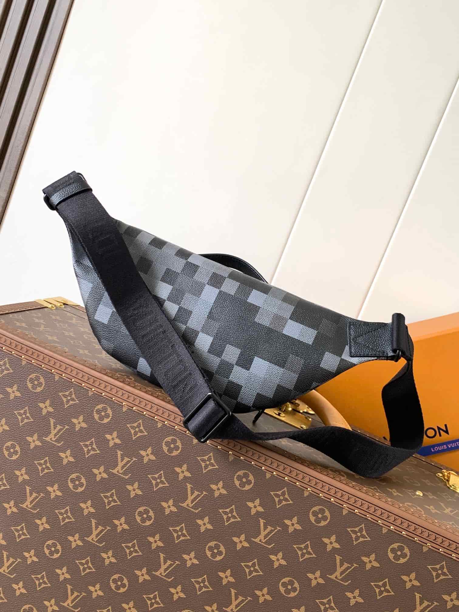 Louis Vuitton Rush Bumbag Damoflage Black coated canvas M14920 High