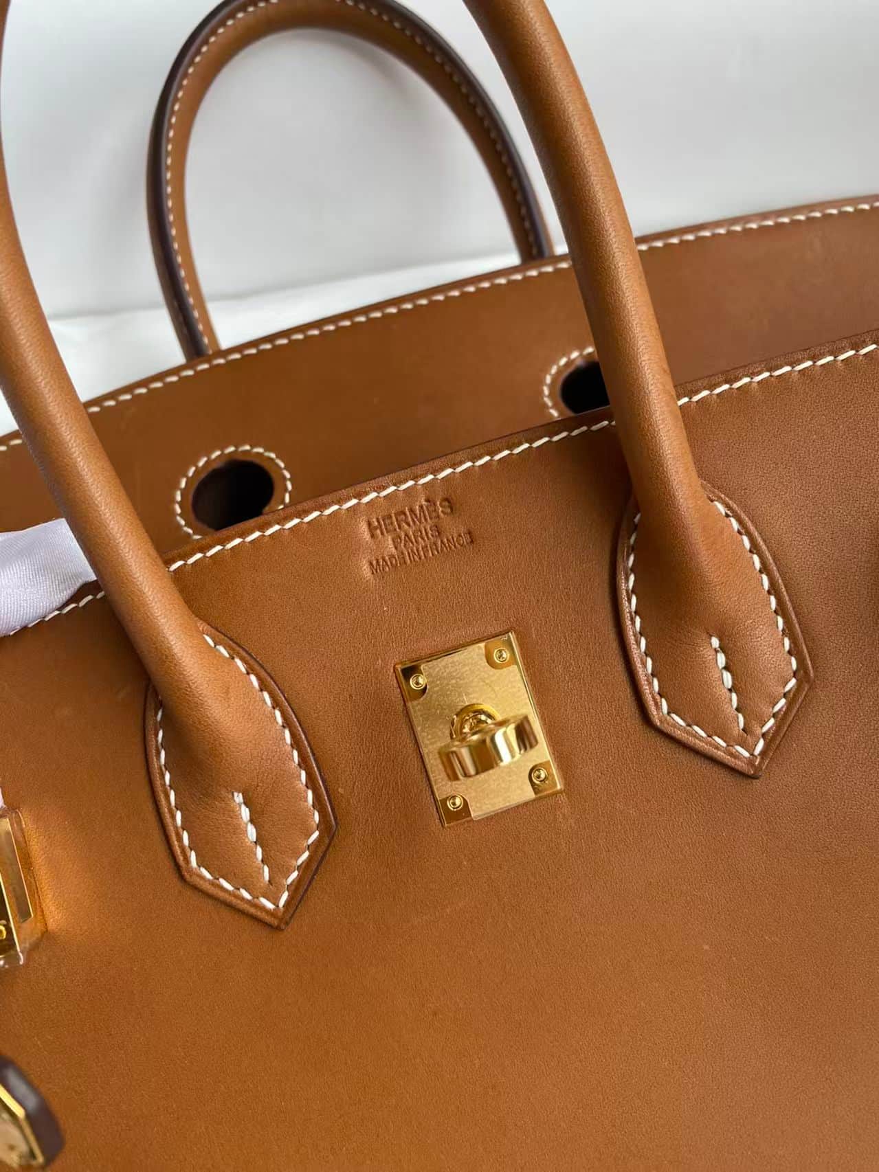 Hermes Birkin Retourne Bag 28/35cm Barenia Leather WAX High Customizing style
