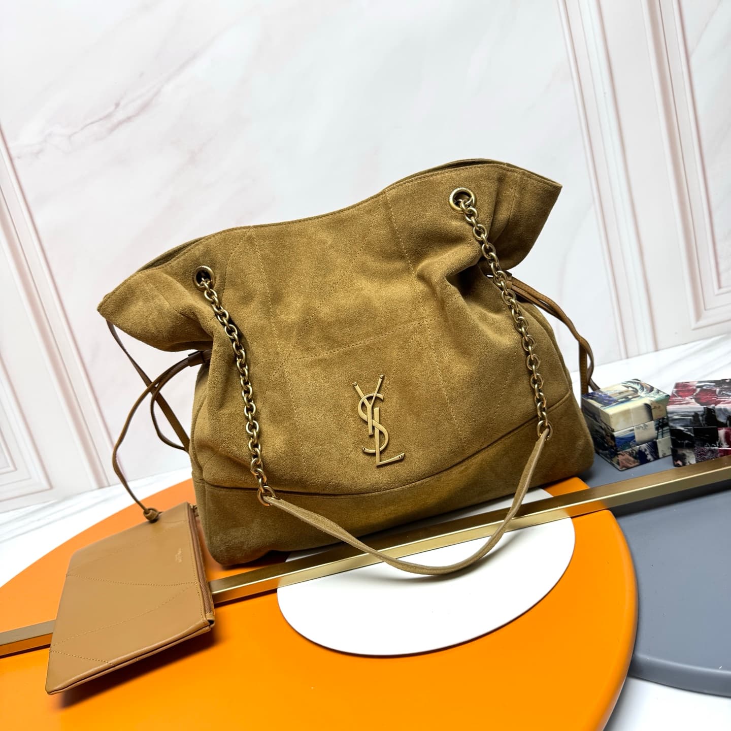 JAMIE SHOPPING in suede 809824 GOLDEN LEAF High