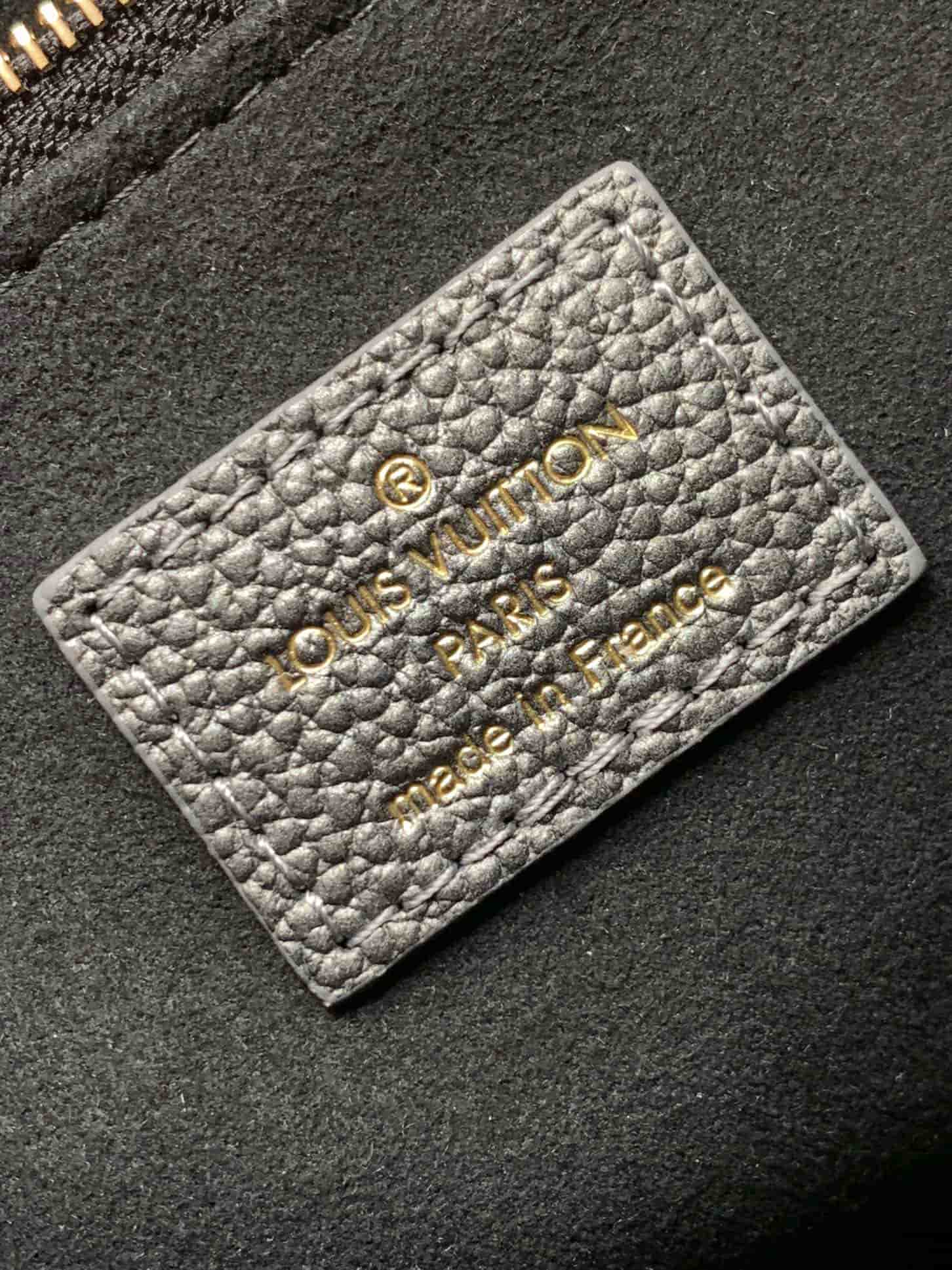 Louis Vuitton OnTheGo PM Gun metal Embossed grained cowhide leather M12886 High