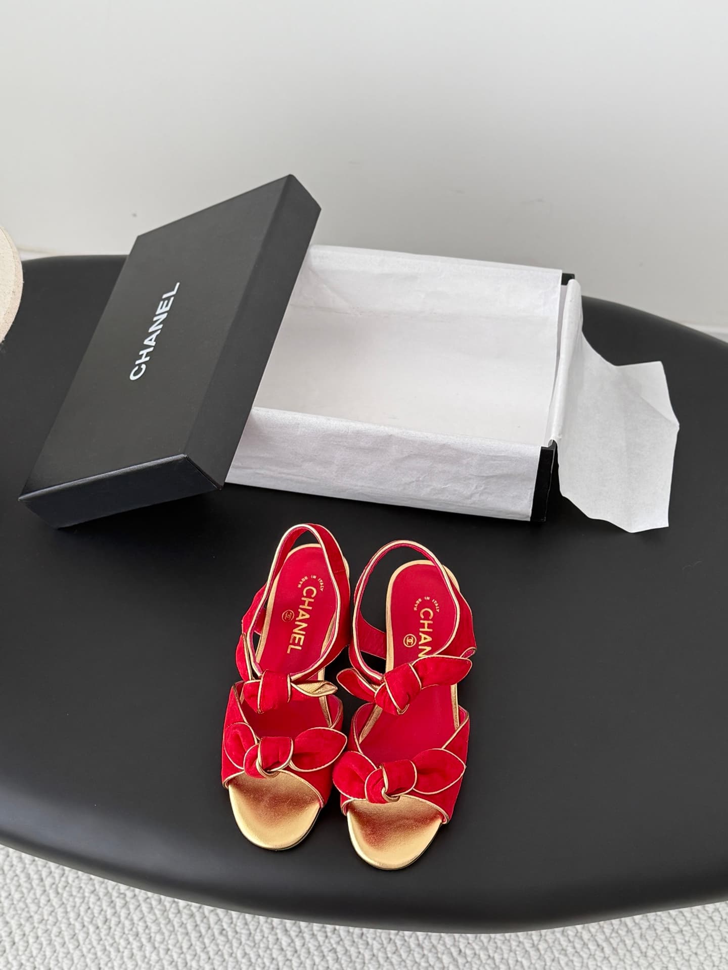 Chanel Bow Sandal Shoes  Women