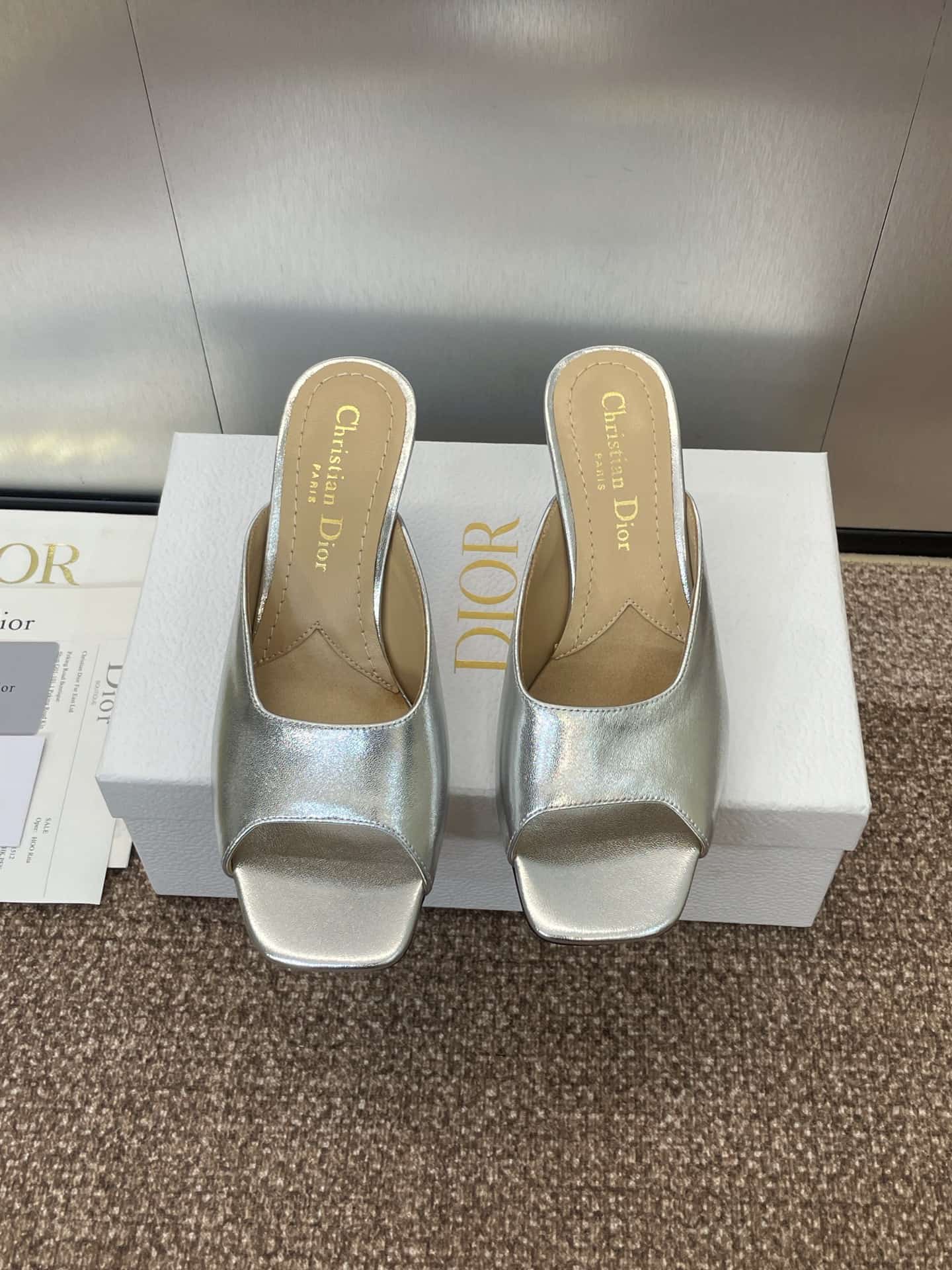 Dior Or Dior Tribales Heeled Slide Shoes Women