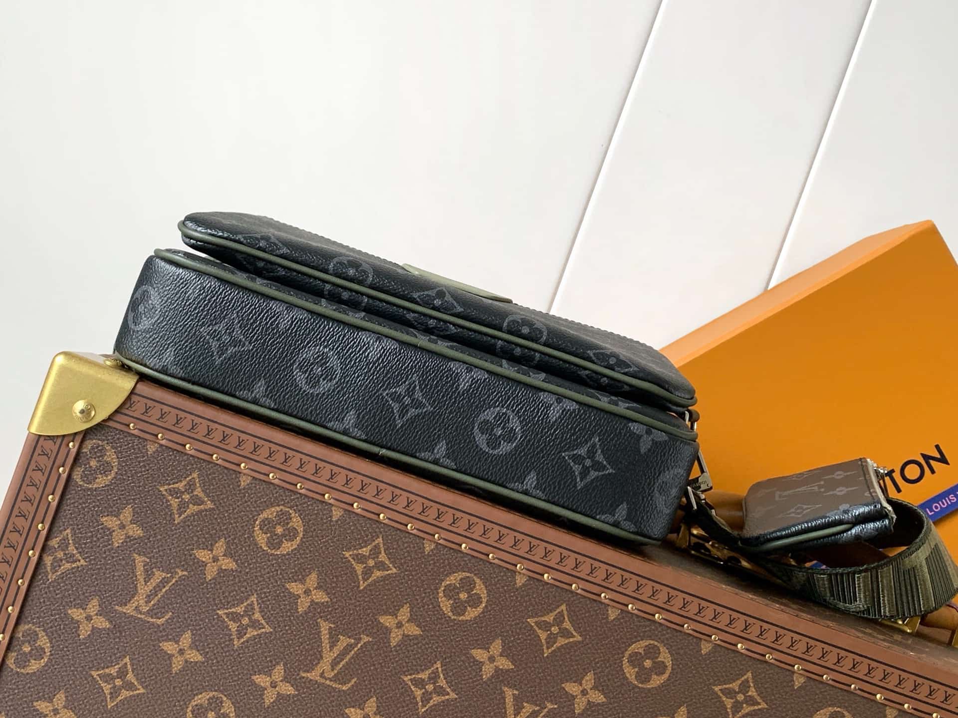 Louis Vuitton Trio Messenger Khaki Green Monogram Eclipse coated canvas M28628 High