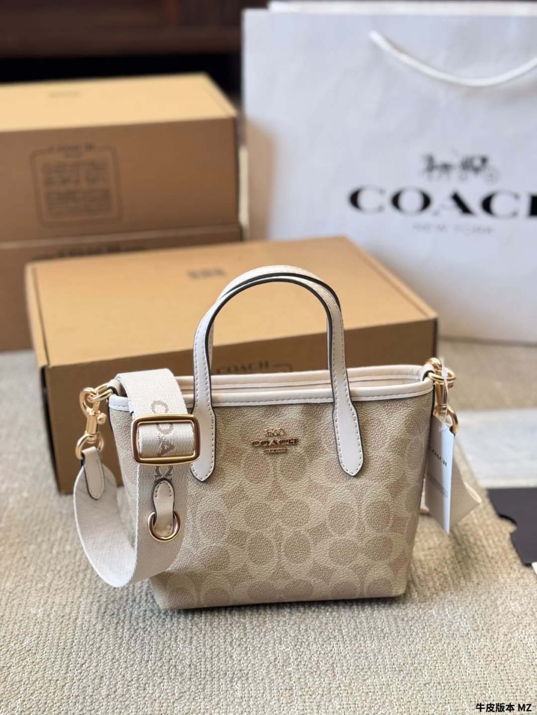 Coach City Mini Tote Bag In Signature Canvas