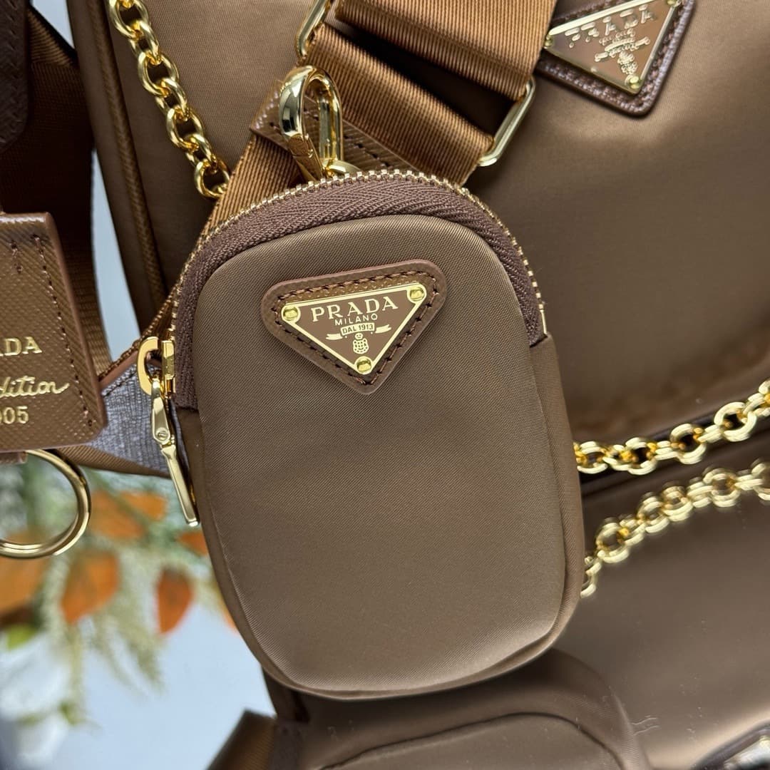Prada Re-Edition 2005 Nylon bag 1BH204 Camel High