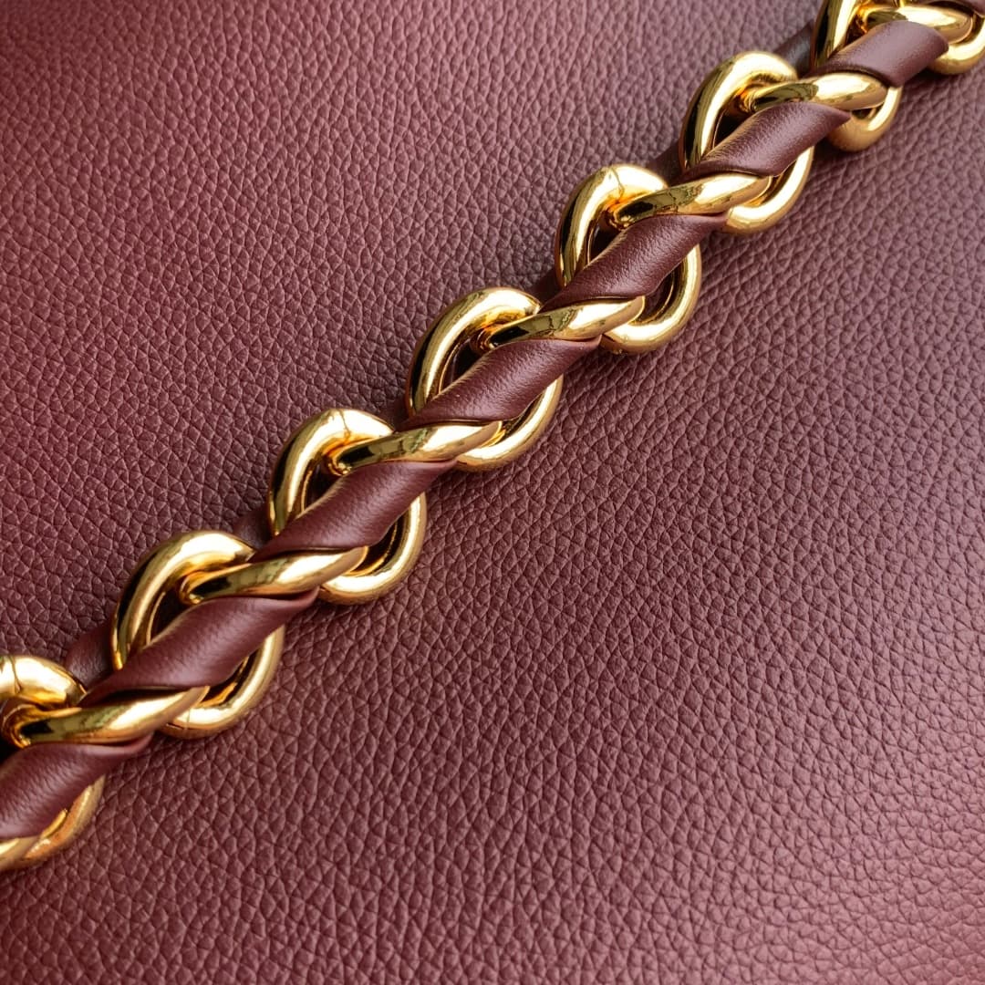 Louis Vuitton Side Trunk MM Calf leather M25669 Wine Red High