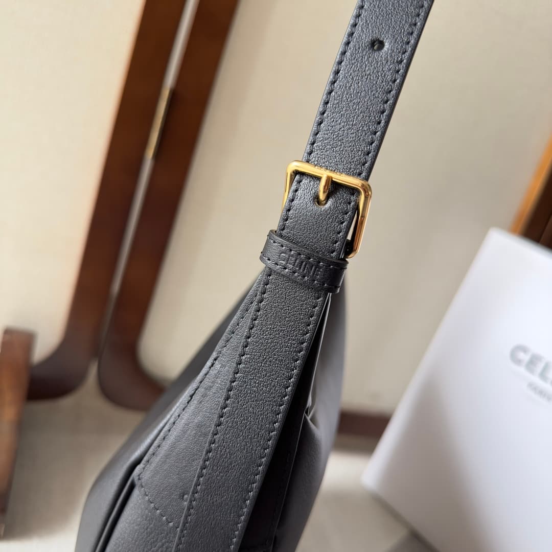 Celine Heloise Bag in Black Supple Grained Calfskin High