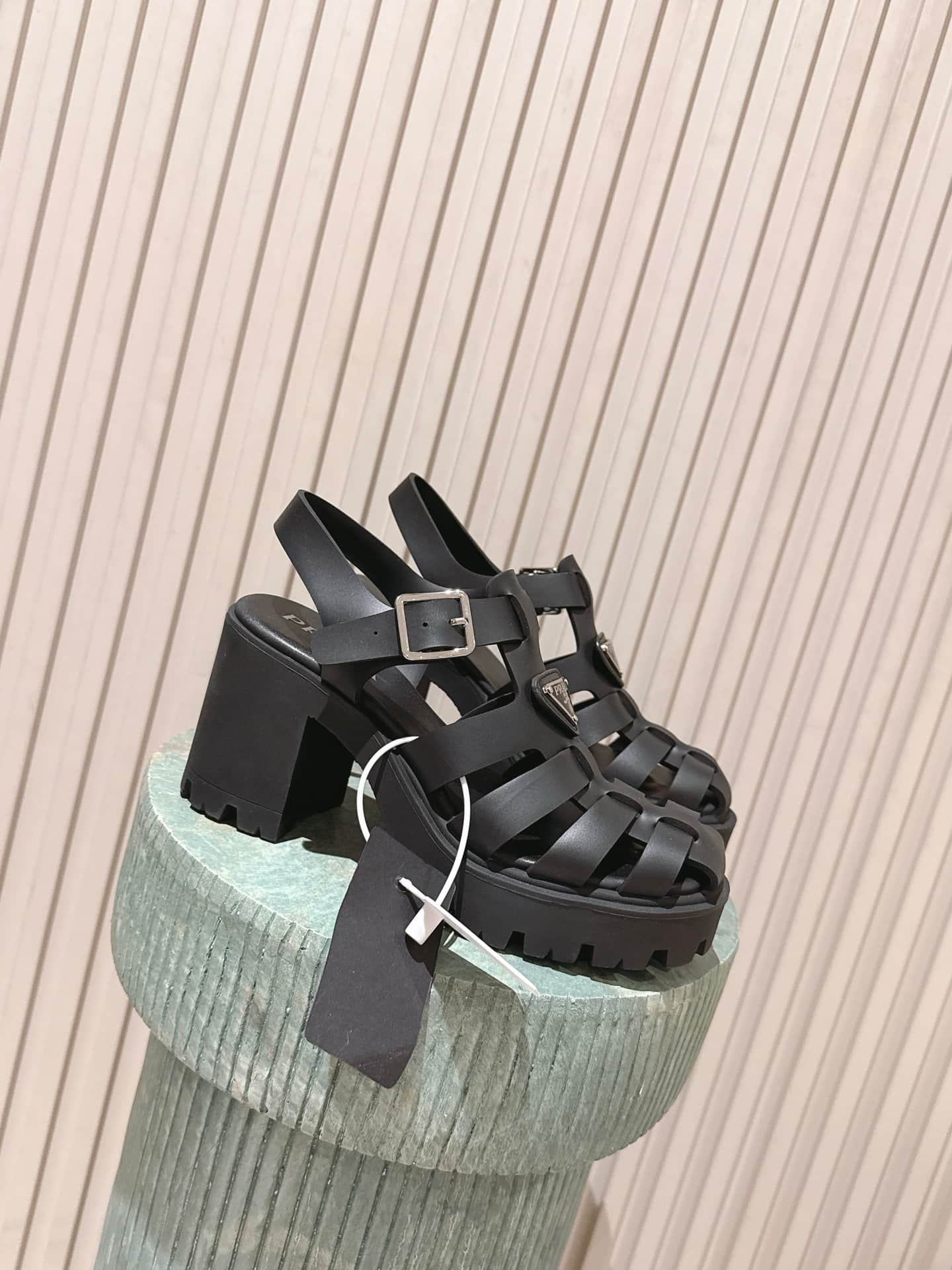 Prada Monolith Rubber Fisherman Sandals Women