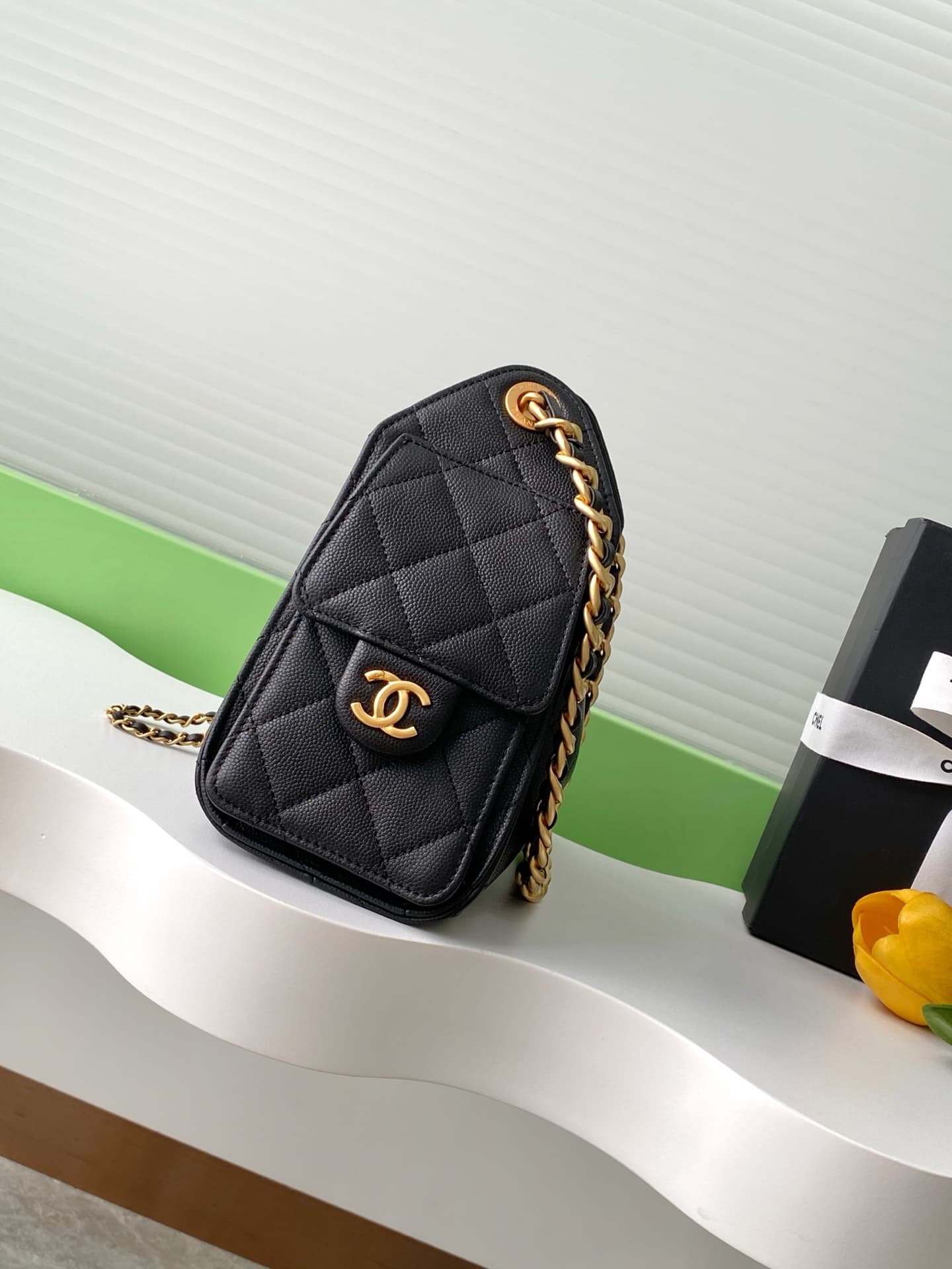 Chanel 25 Mini Hobo handbag AS5631 Grained calfskin & gold-tone metal Black A
