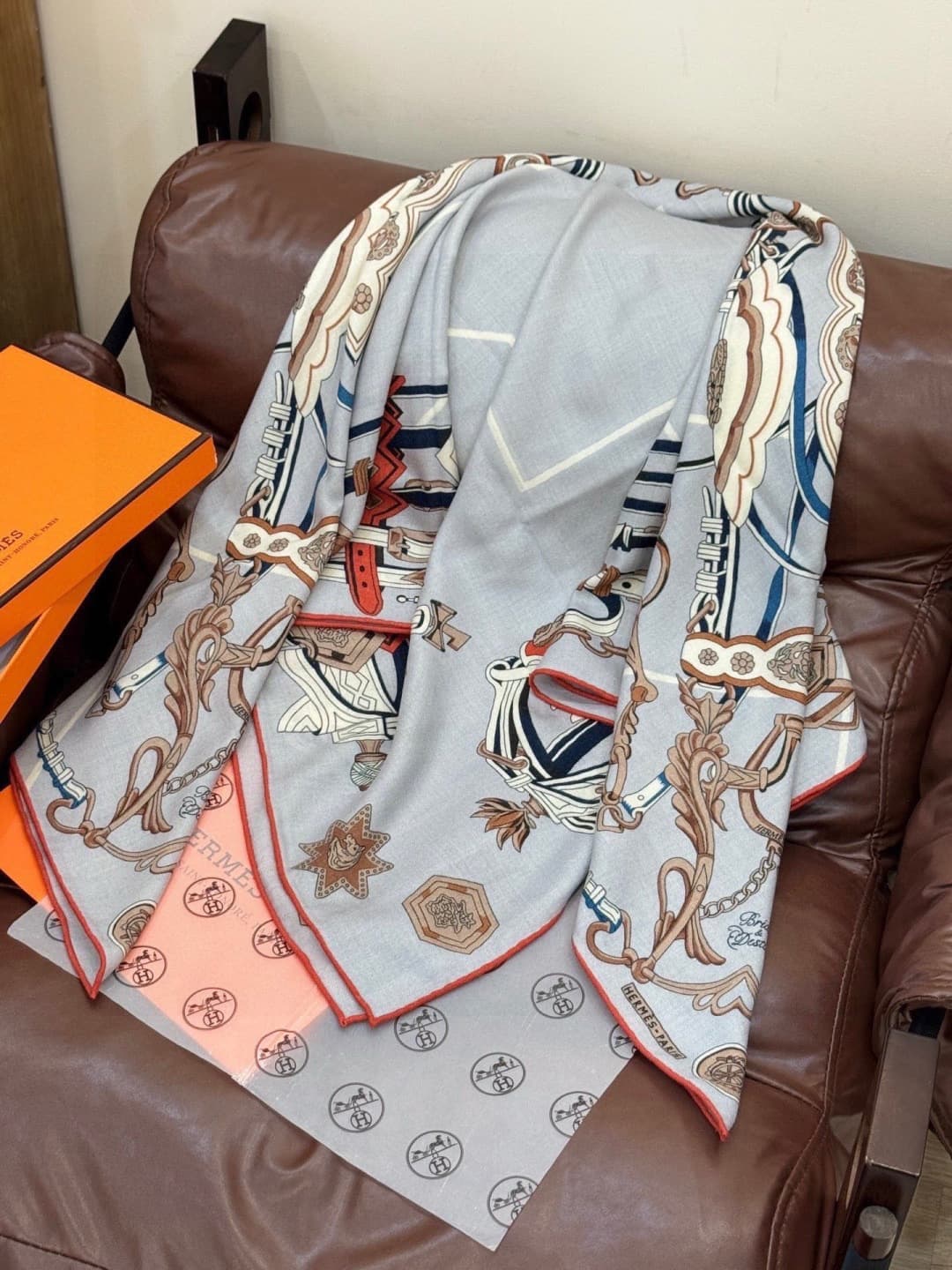 Hermes Brides et Destin silk scarf