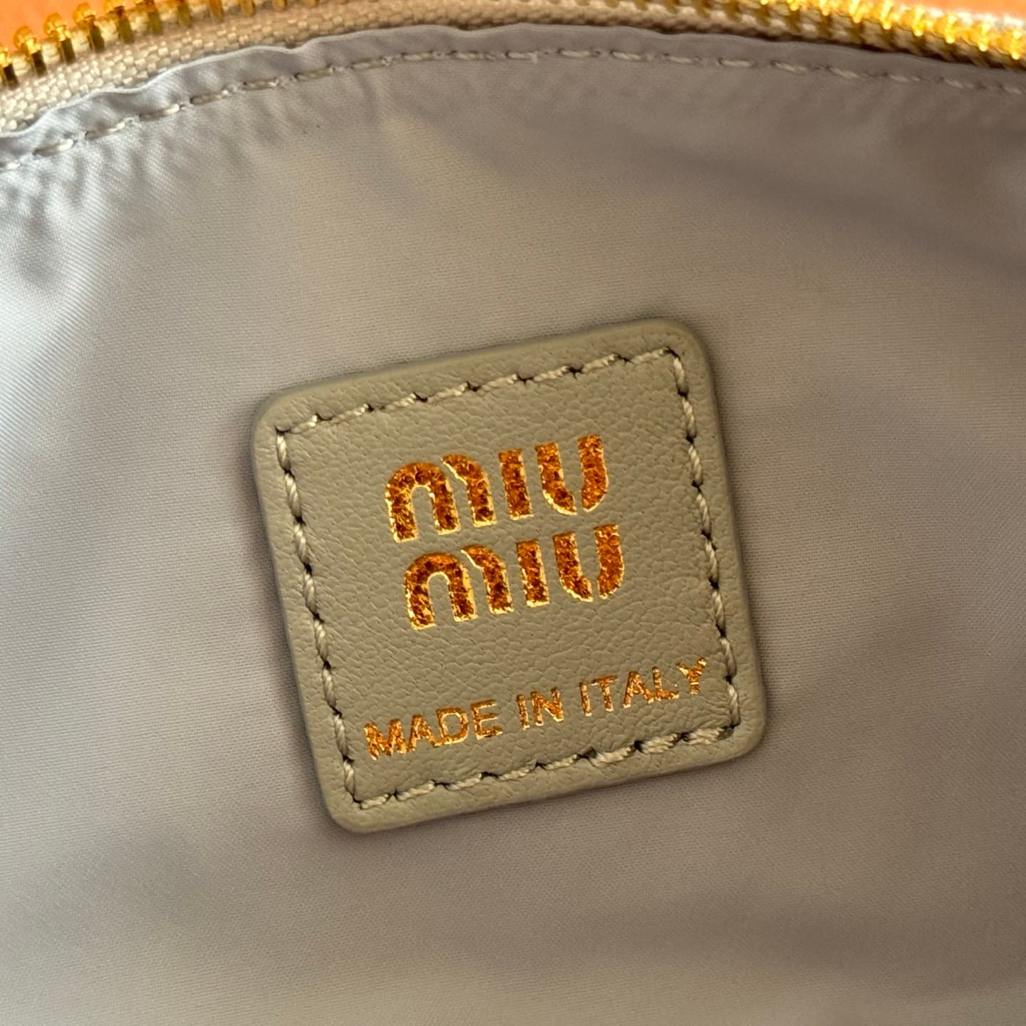 Miu Miu Gabardine pouch Astral Blue/Amaranth 5NE853 TOP