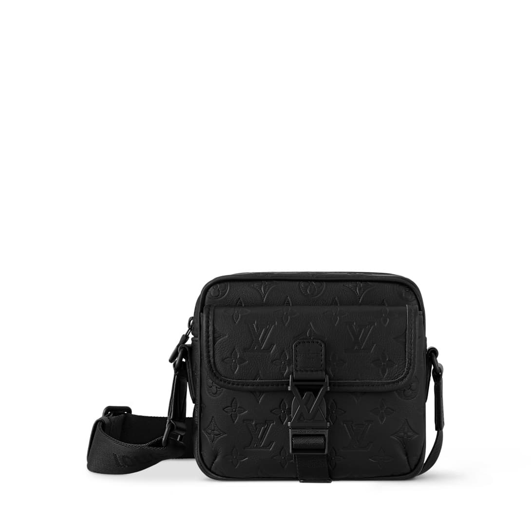 Louis Vuitton Getaway Messenger Black Monogram Shadow embossed cowhide leather M12516 TOP