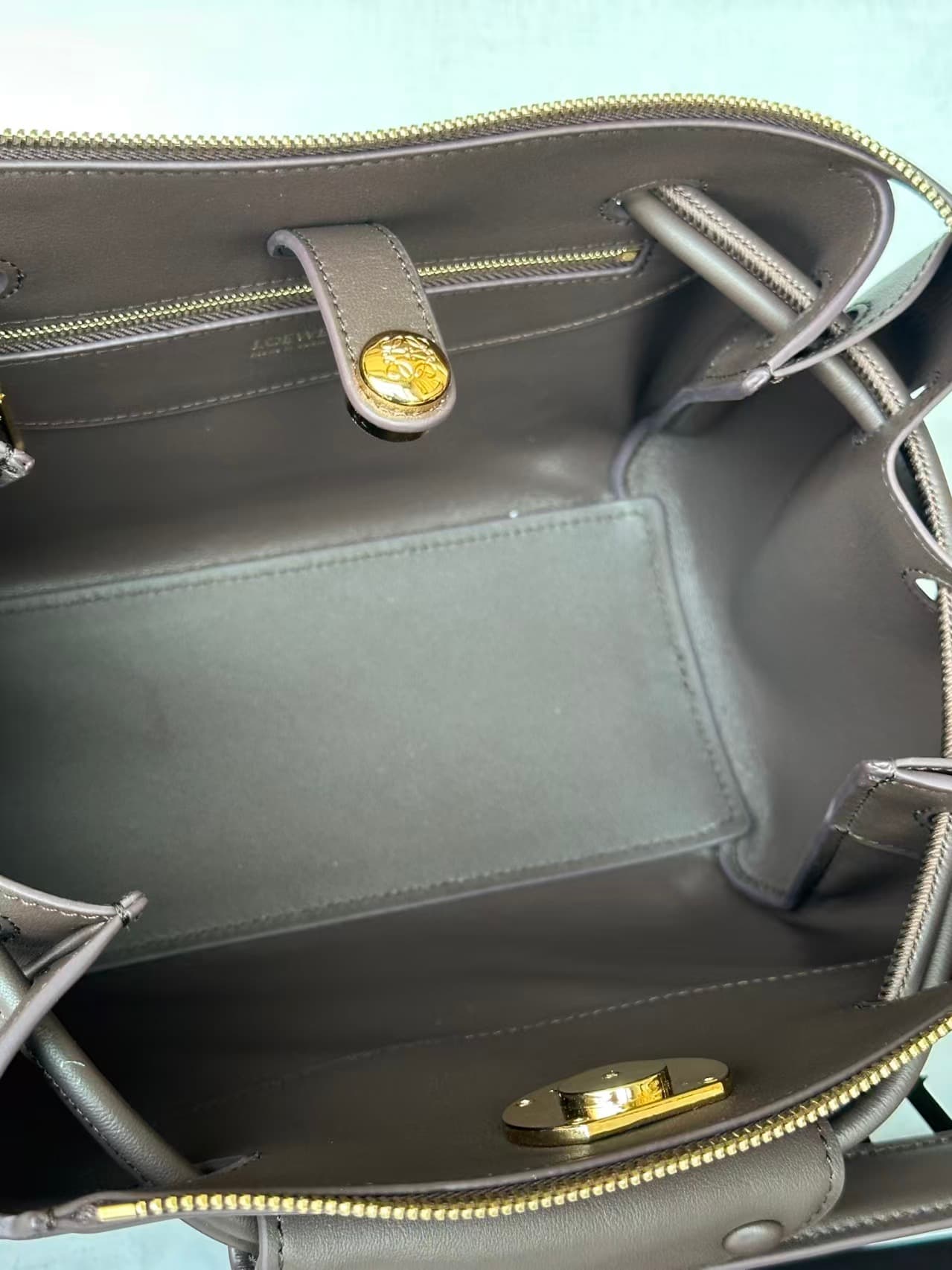 LOEWE Small Madrid bag in supple Calfskin Dark Brown High