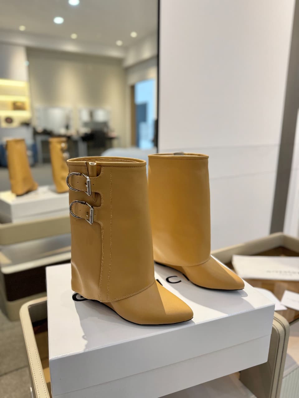 Givenchy Shark Lock Buckles leather ankle boots Women