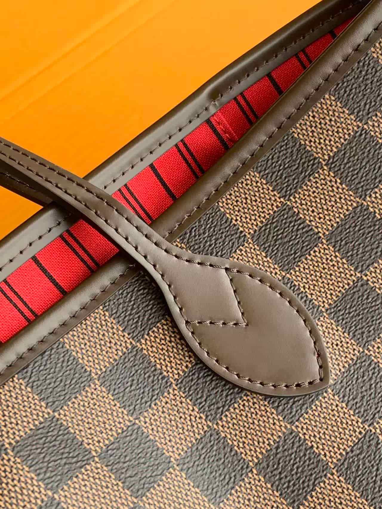 Louis Vuitton Neverfull MM Cerise Red Damier Ebene coated canvas N40599 TOP