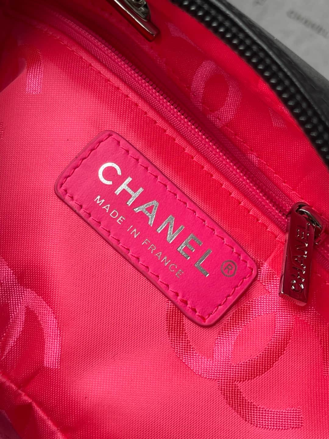Chanel Cambon Ligne Bowler bag Calfskin & Silver-Tone Metal AS25172 Black High