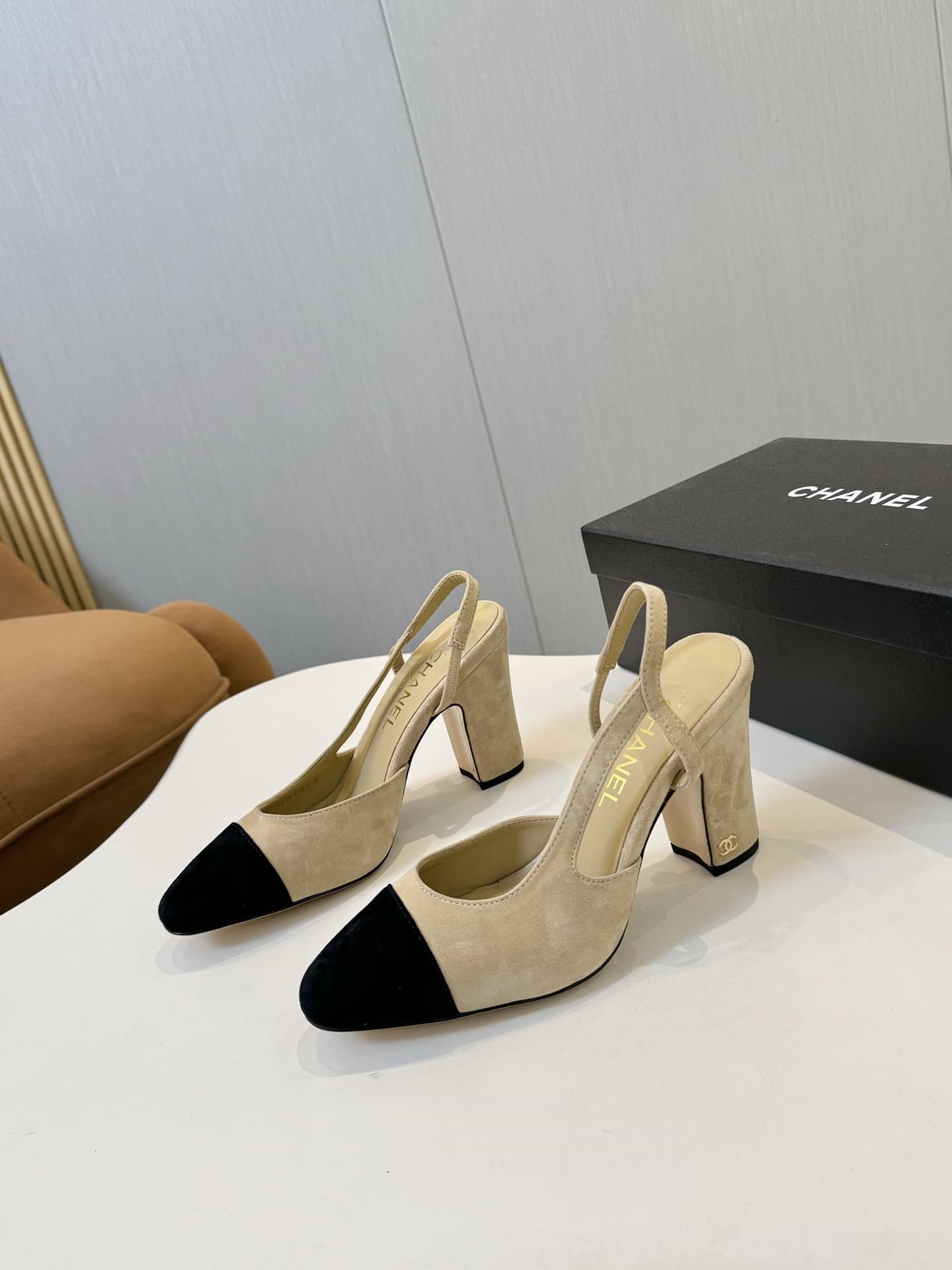 Chanel Slingback Pumps High Women