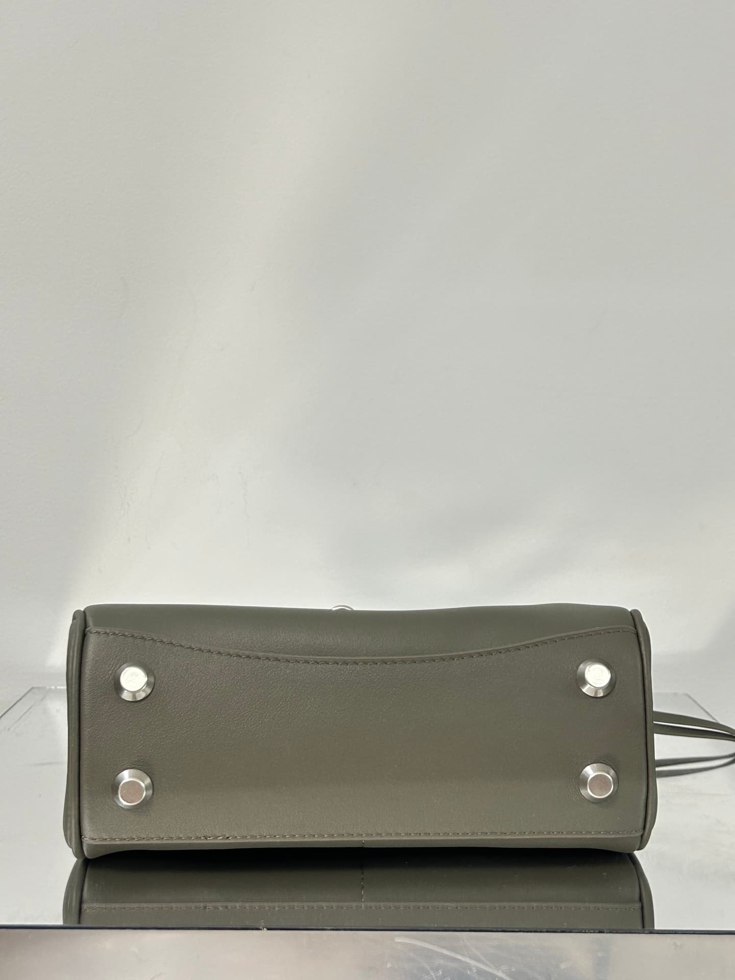 Balenciaga Rodeo Mini Bag in Khaki Leather With Silver-Tone Metal TOP