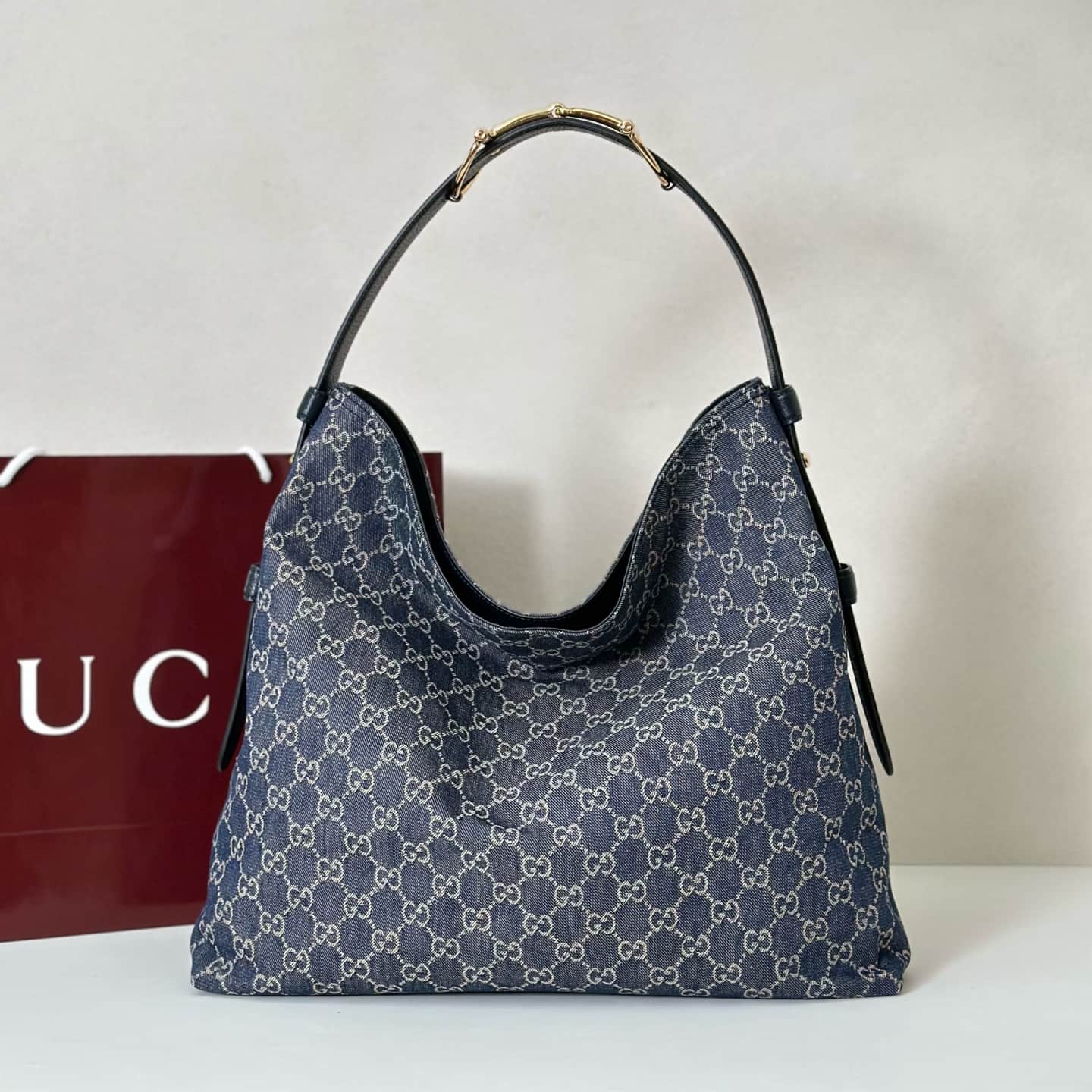 Gucci Beatrix large tote bag 850546 Dark Blue GG canvas High