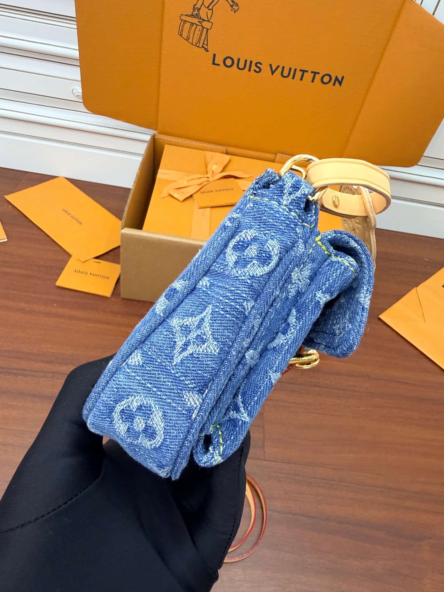 Louis Vuitton Pochette Accessoire Cargo Blue Denim M27602 TOP