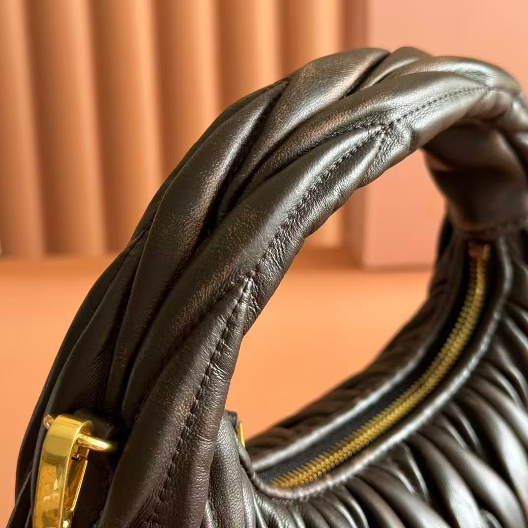 MIU MIU Wander matelassé nappa leather hobo bag High