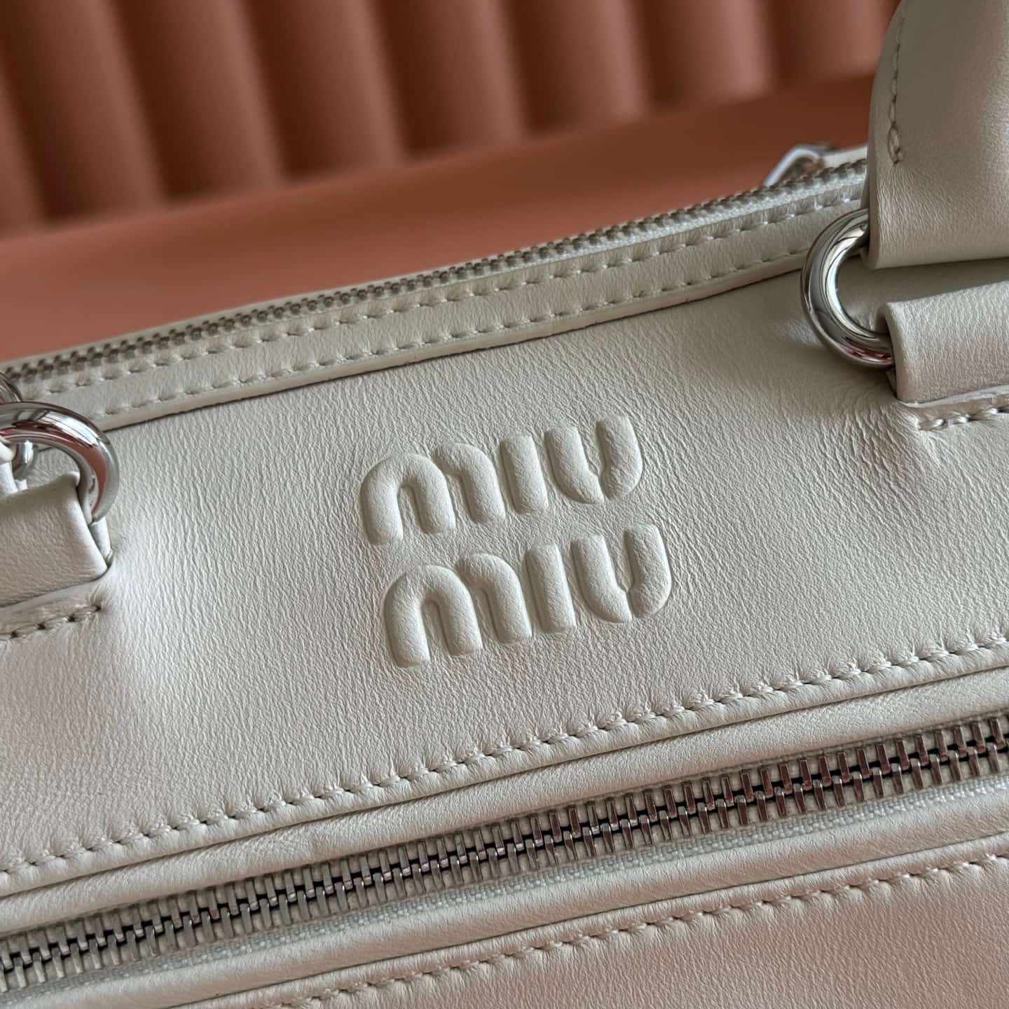 Miu Miu Arcadie bag Smooth Leather 5BA332 White TOP